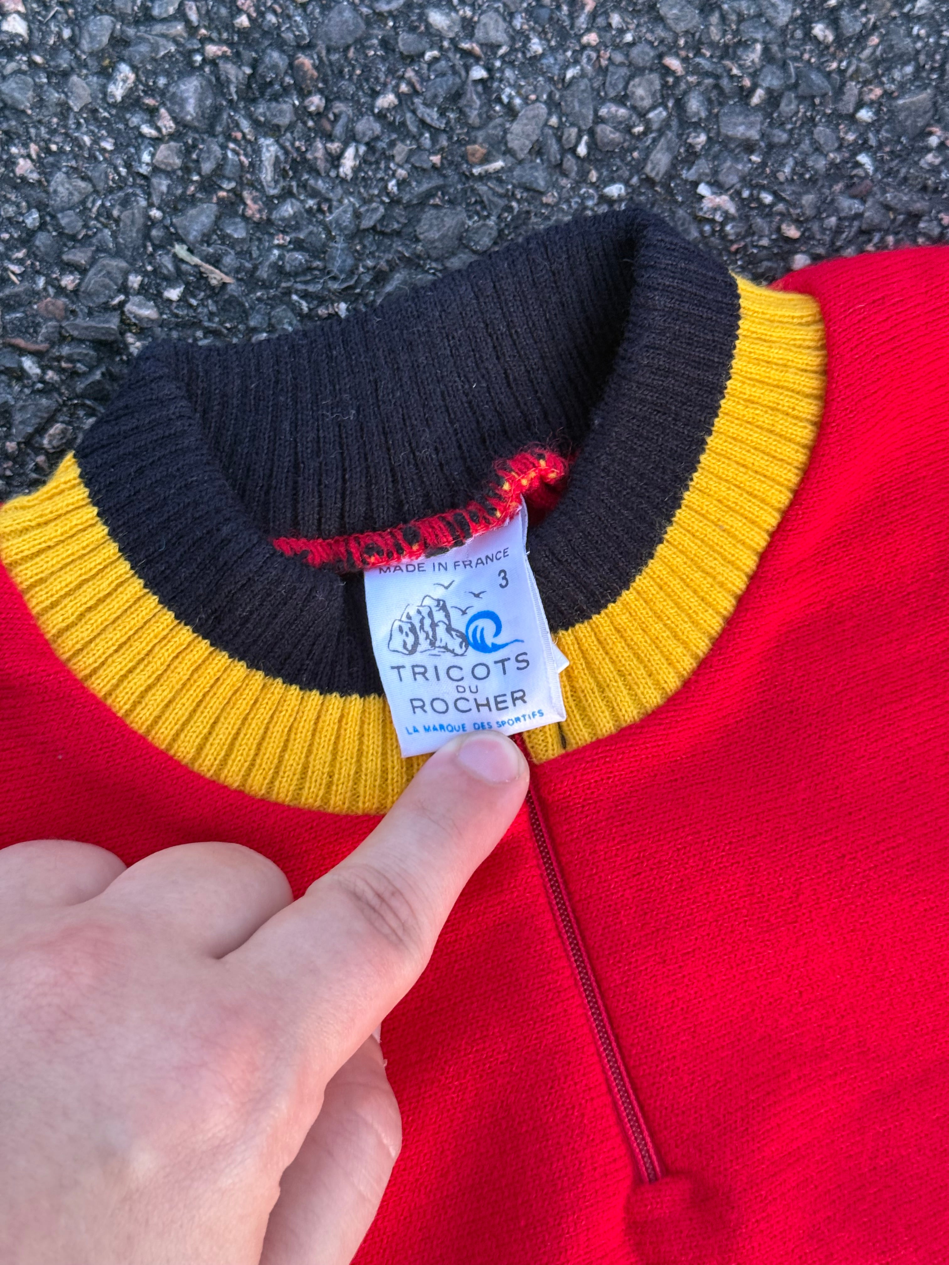Vintage 70s/80s Tricots du Rocher “S.A.R.” Cycling Jersey Made in France