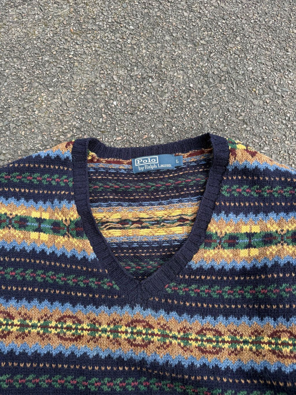 Polo Ralph Lauren Vintage 2000s V-Neck Wool Sweater