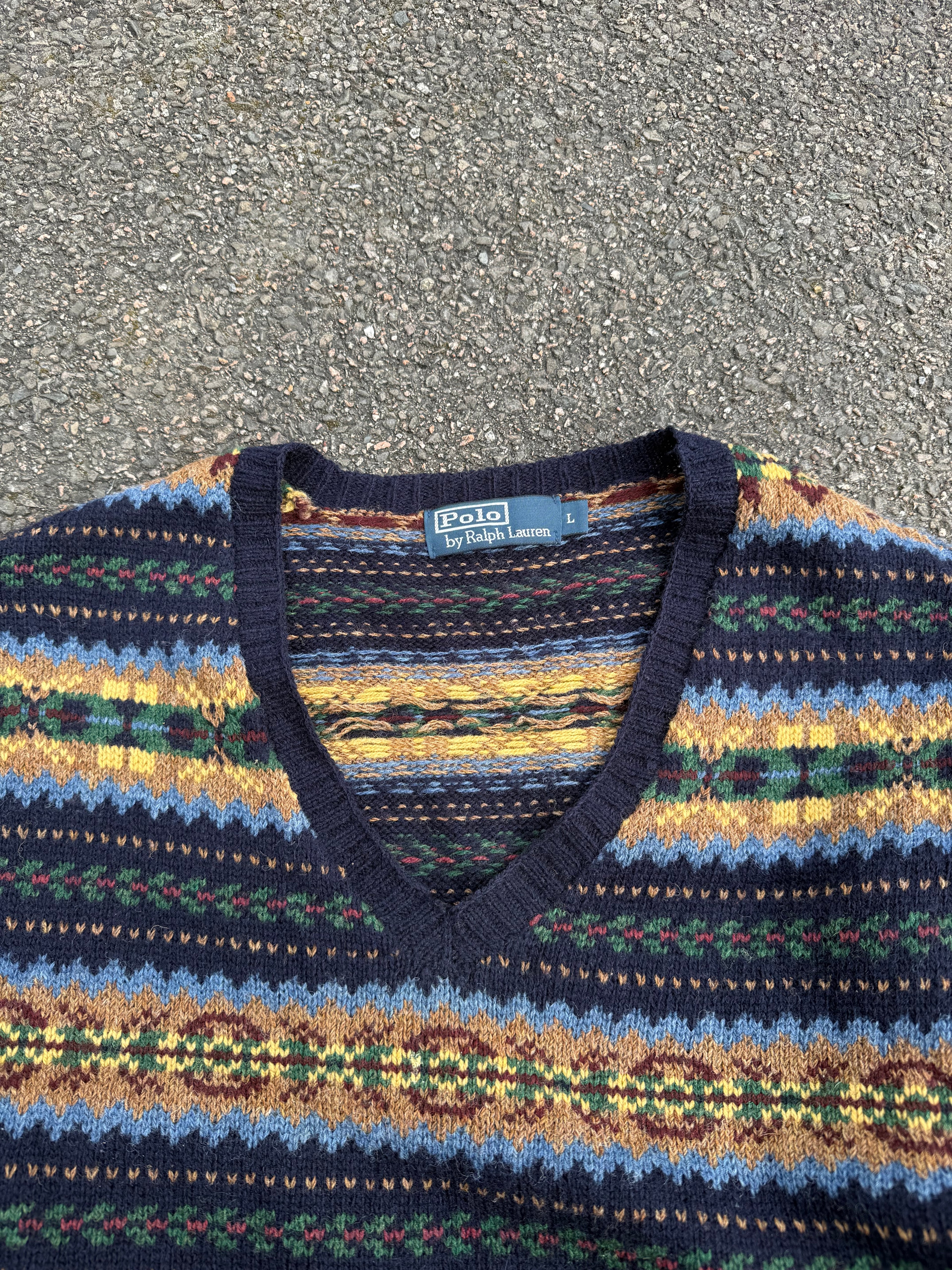 Polo Ralph Lauren Vintage 2000s V-Neck Wool Sweater