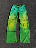 Just Cavalli Vintage Y2K Roberto Cavalli Faded Green Flared Jeans