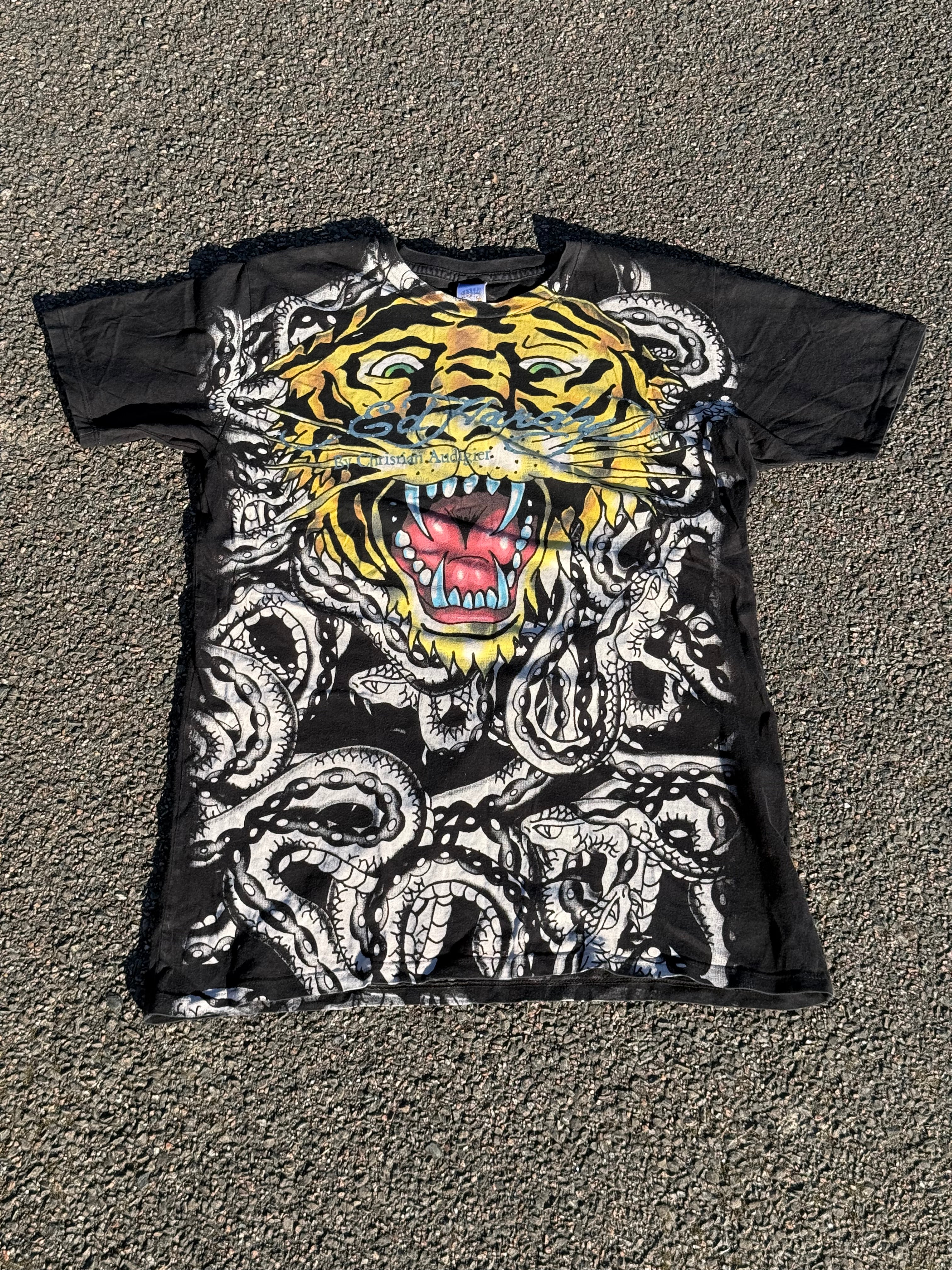 Vintage 2000s Ed Hardy by Christian Audigier Tiger Snake T-shirt