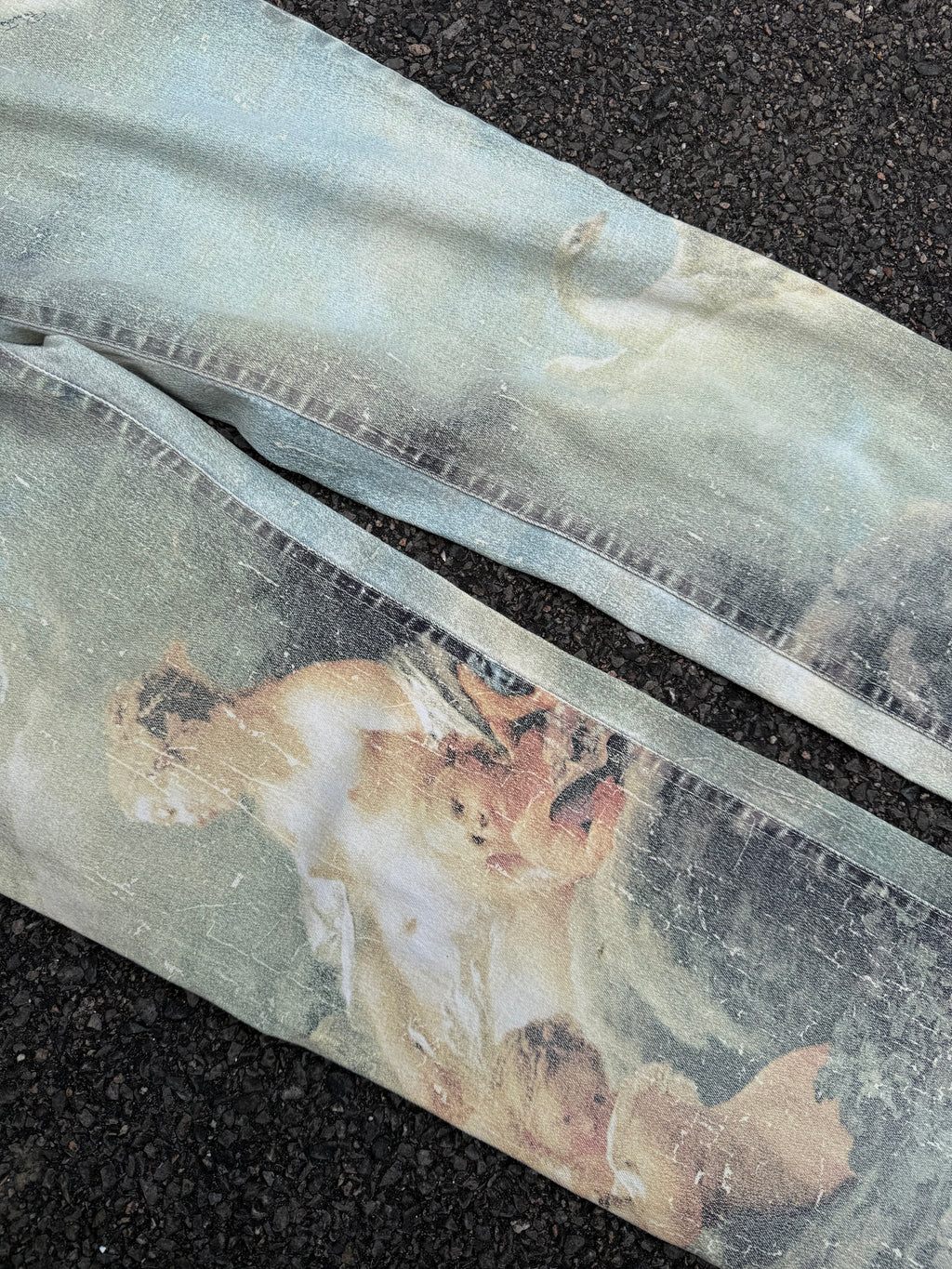 Roberto Cavalli F/W 1994 Renaissance Vintage Printed
Flared Pants