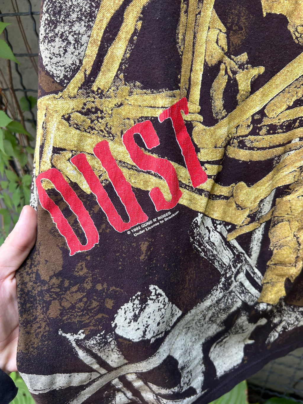 Vintage 1992 Guns N Roses Dust N Bones Rock Band All Over Print T-shirt
