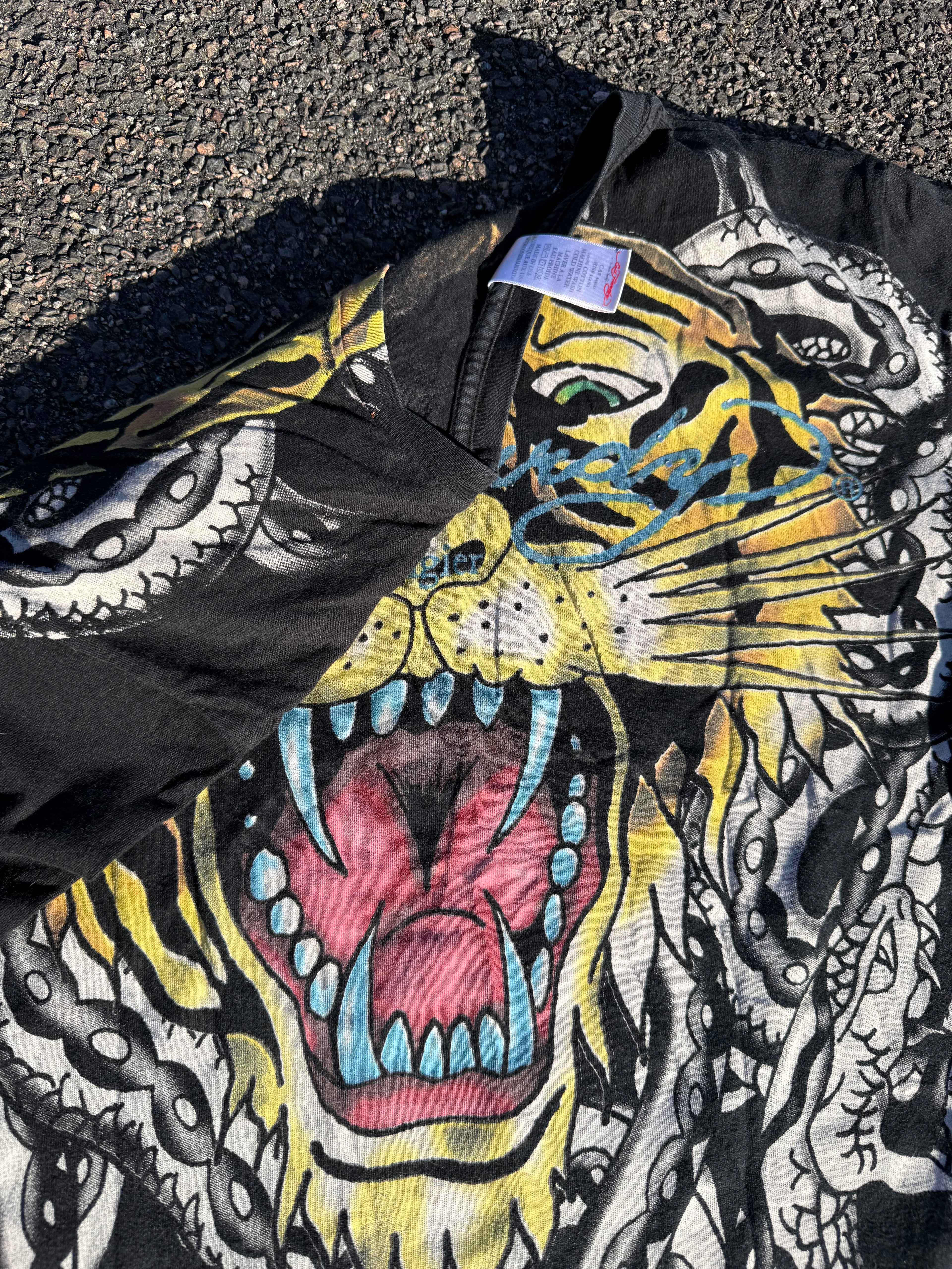 Vintage 2000s Ed Hardy by Christian Audigier Tiger Snake T-shirt