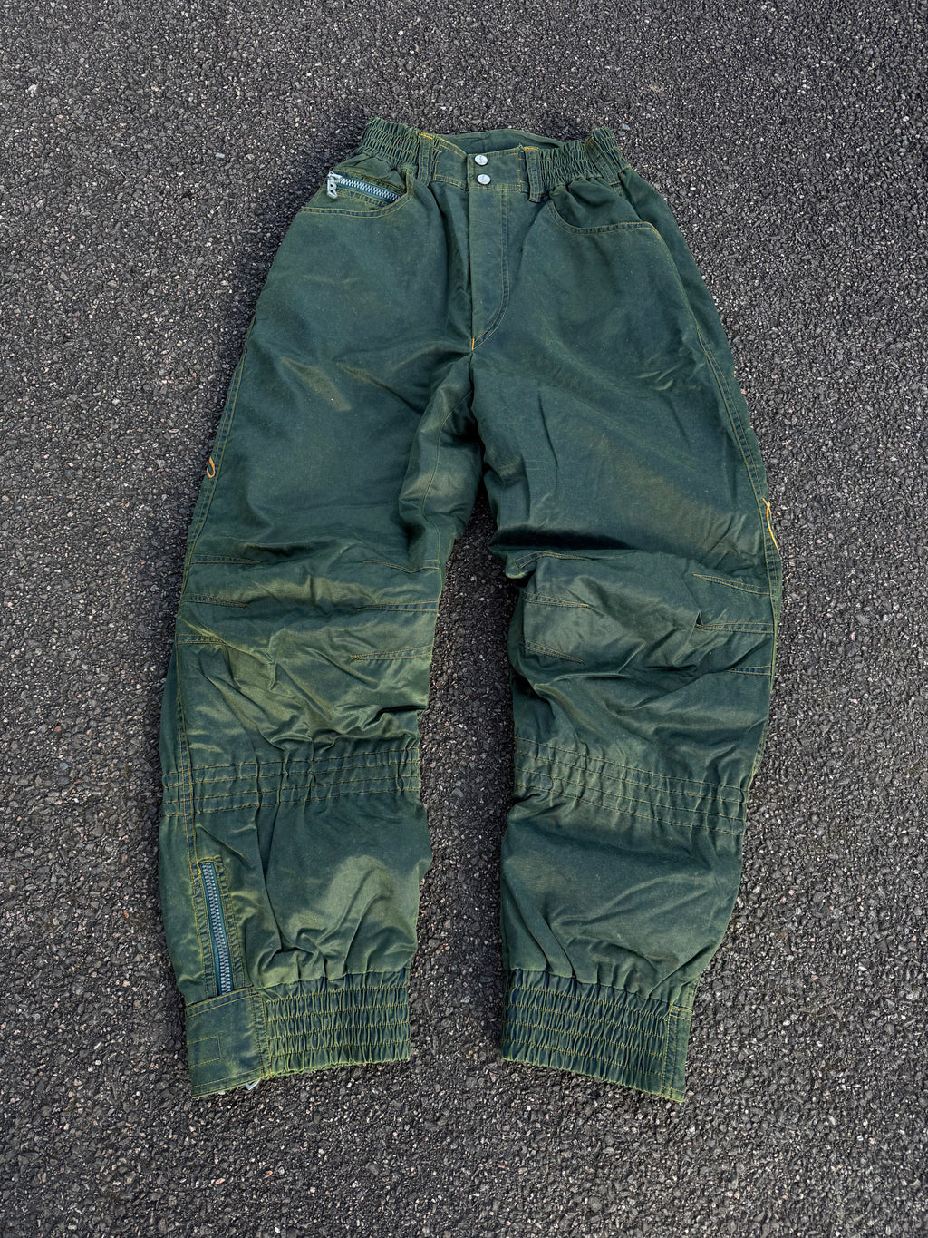 Bogner Vintage 90s Nylon Washed Embroidered Logo Ski Pants