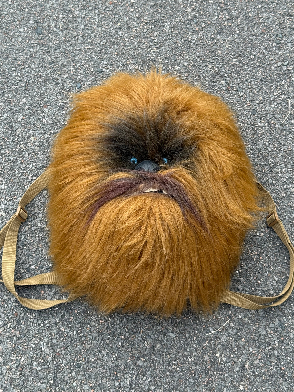 Vintage 1999 Star Wars Chewbacca Plush Faux Fur Backpack