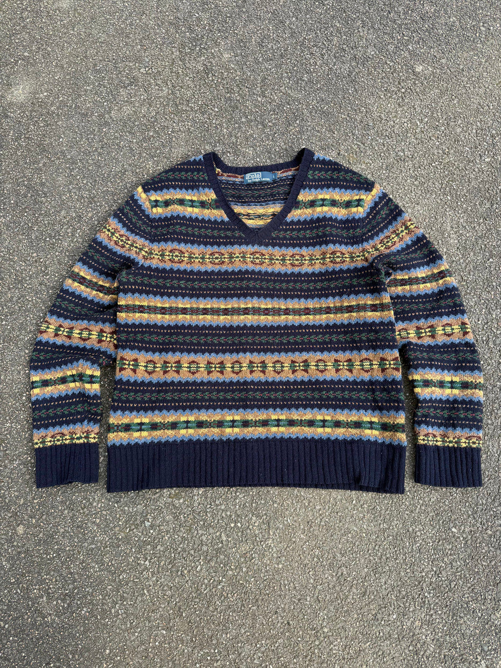 Polo Ralph Lauren Vintage 2000s V-Neck Wool Sweater