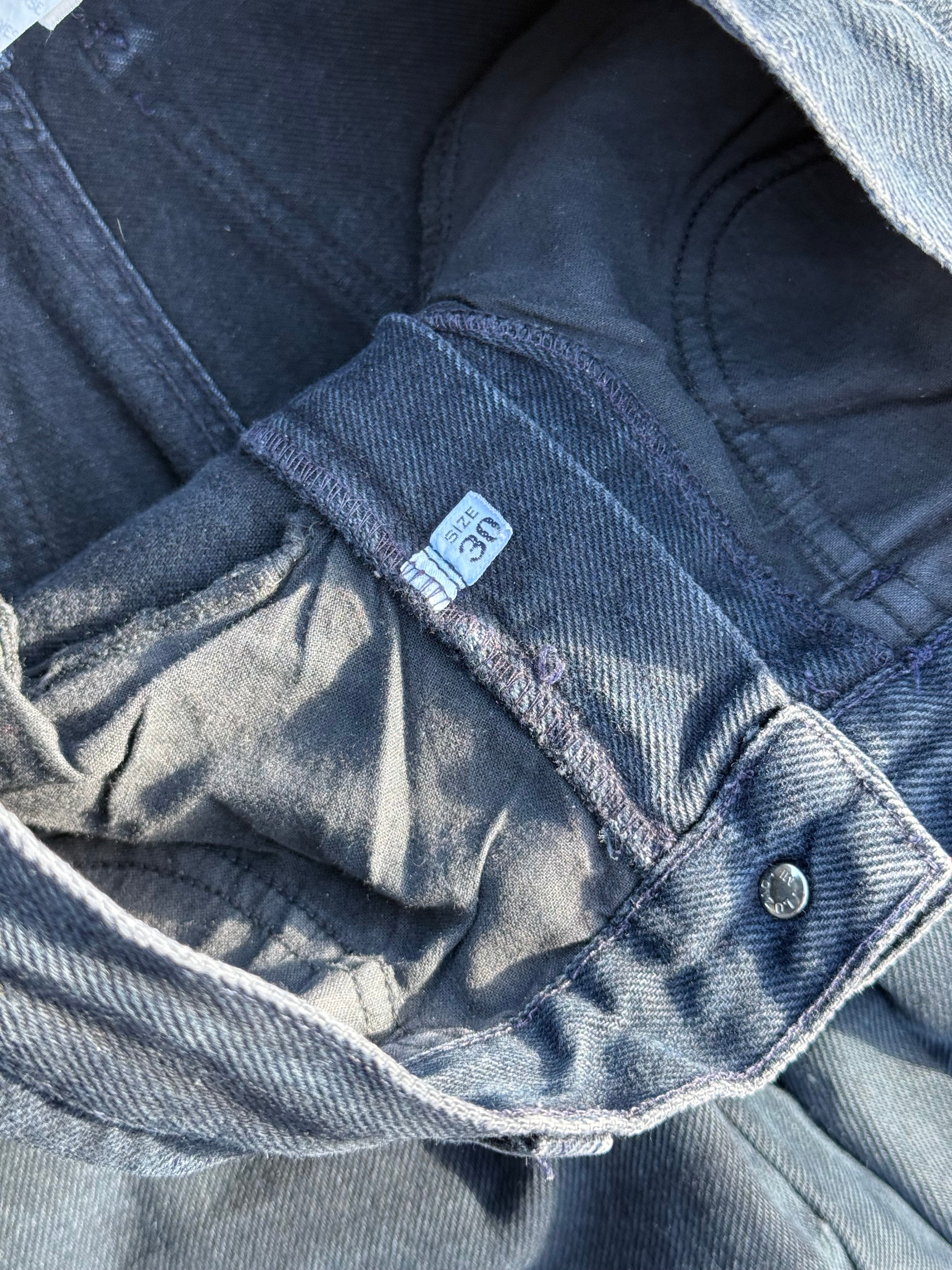 Moschino Vintage 90s Peace Faded Black Denim Jeans