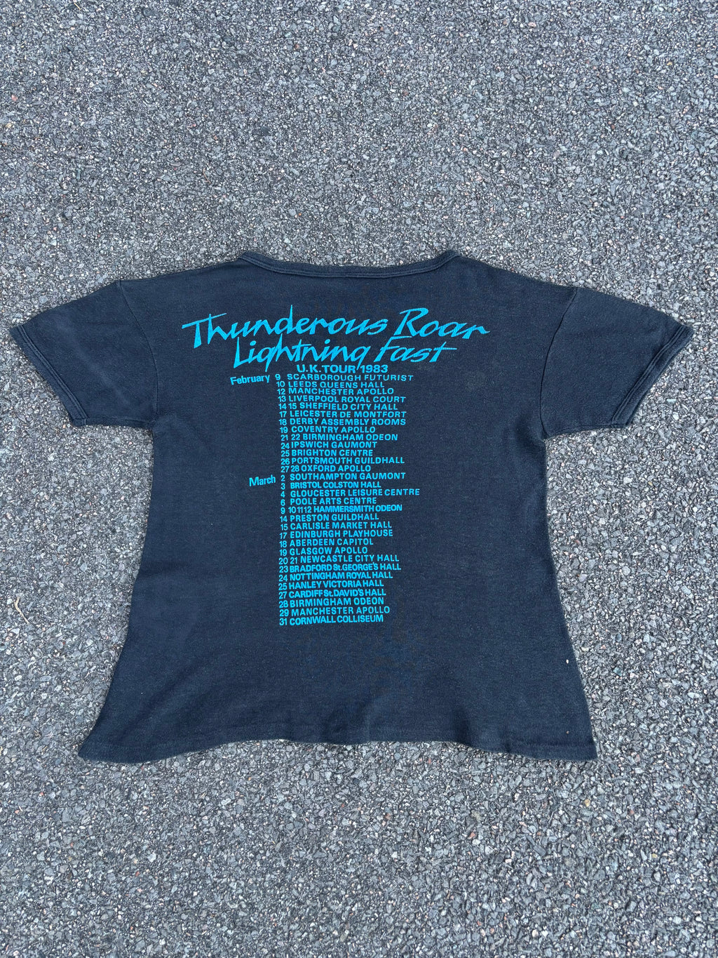 Vintage 1983 Thin Lizzy Thunder and Lightning Tour T-Shirt