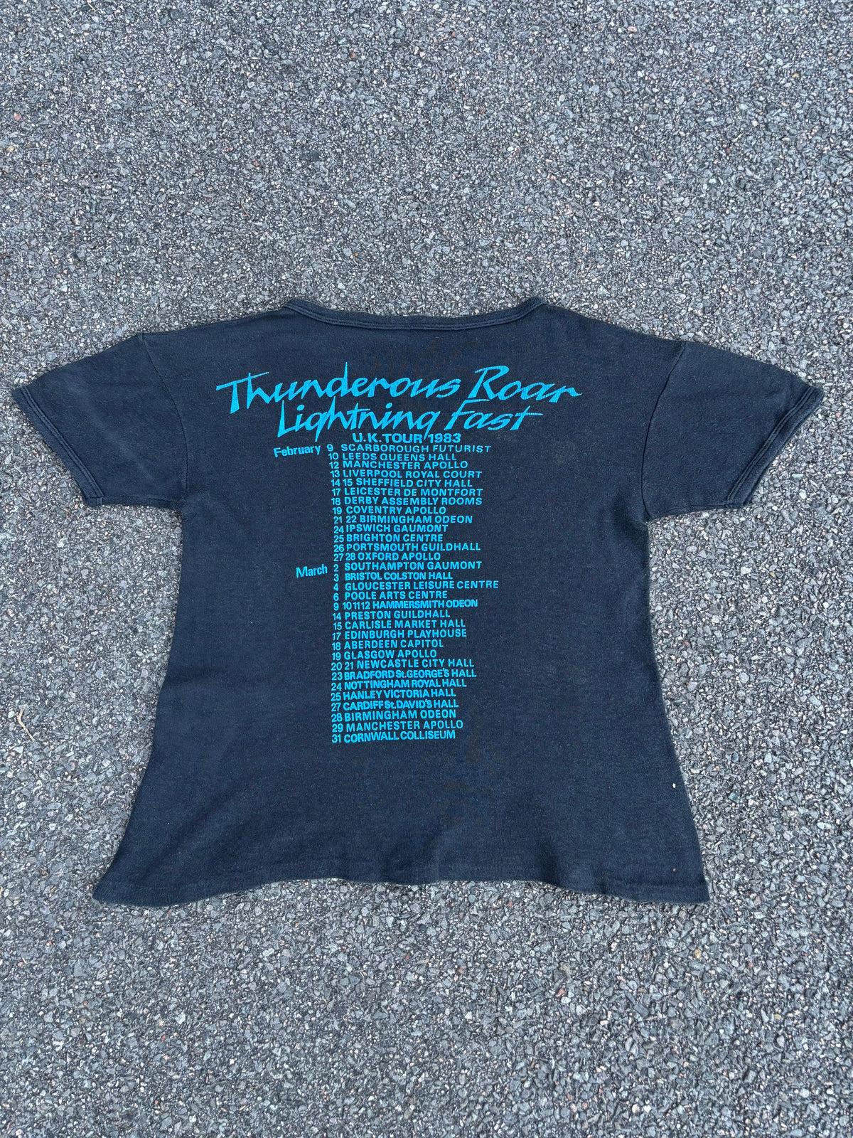 Vintage 1983 Thin Lizzy Thunder and Lightning Tour T-Shirt
