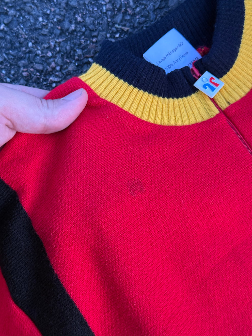 Vintage 70s/80s Tricots du Rocher “S.A.R.” Cycling Jersey Made in France