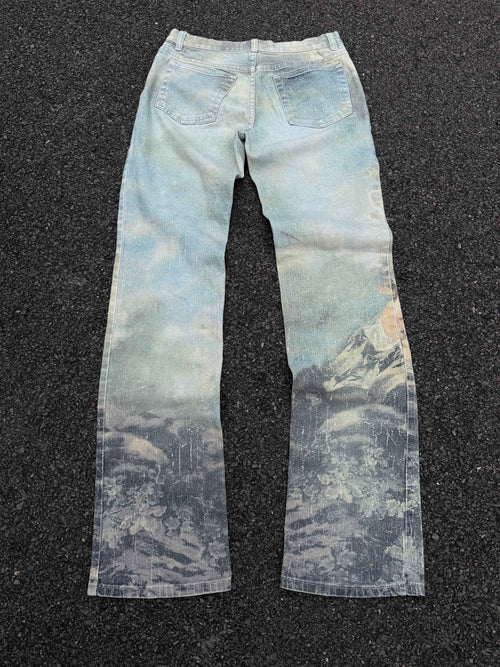 Roberto Cavalli F/W 1994 Renaissance Vintage Printed
Flared Pants