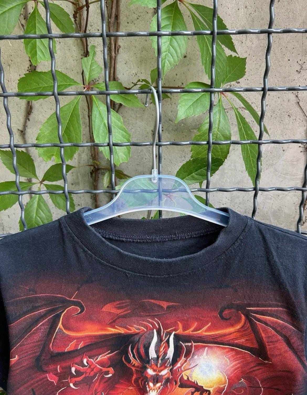 Vintage 2003 Liquid Blue Dragon Art Graphic T-shirt