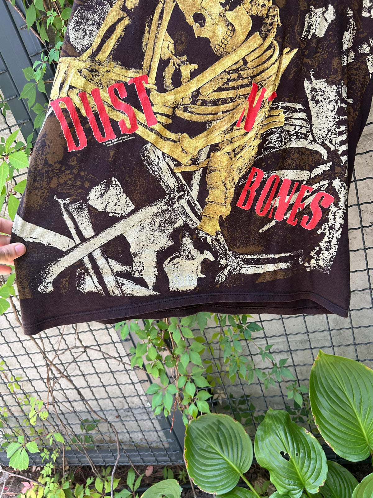 Vintage 1992 Guns N Roses Dust N Bones Rock Band All Over Print T-shirt