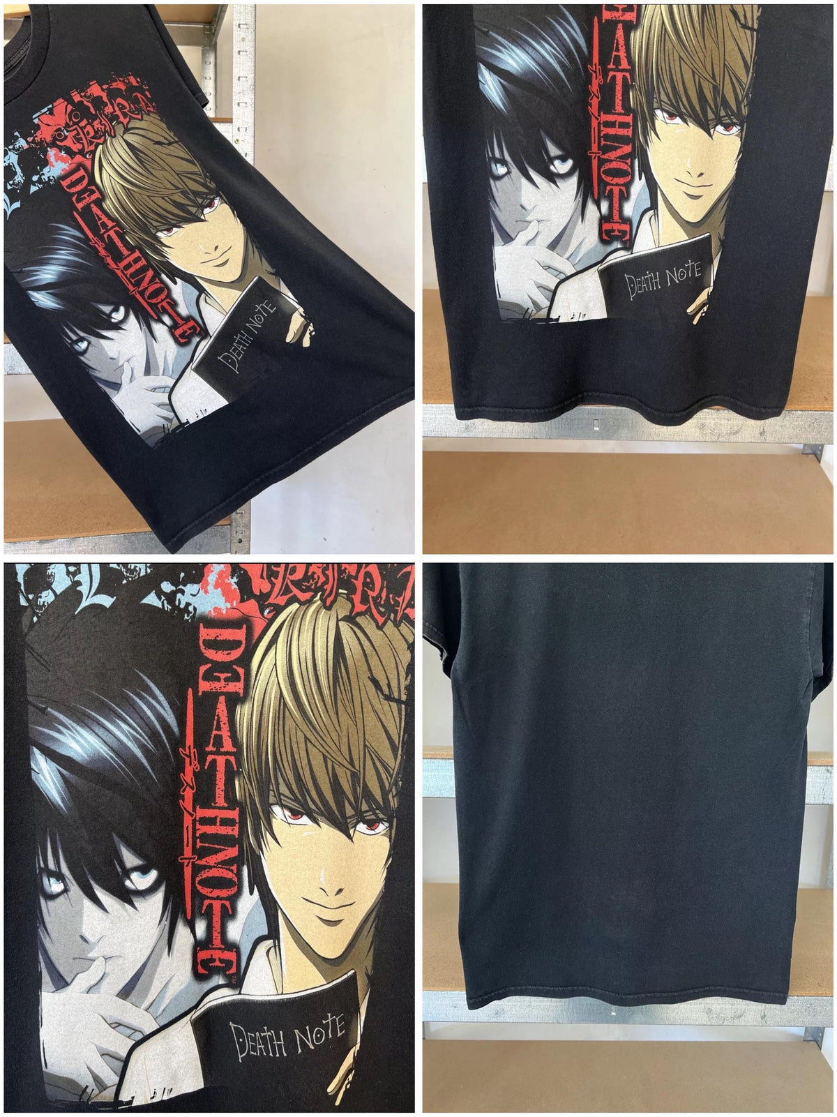 Vintage 2000s Death Note Light Yagami & L Anime T-Shirt