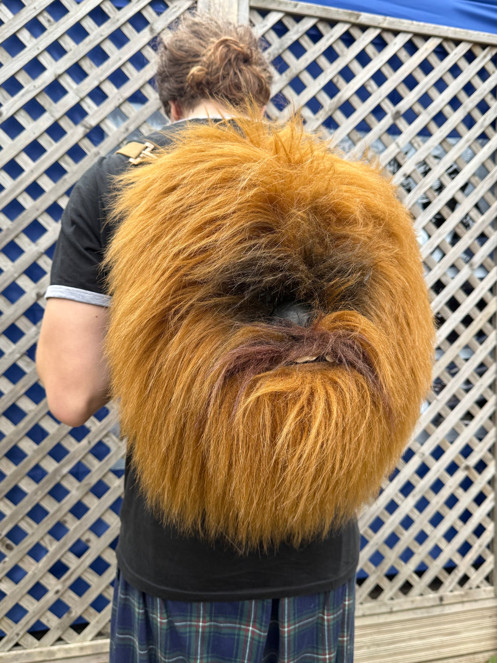 Vintage 1999 Star Wars Chewbacca Plush Faux Fur Backpack