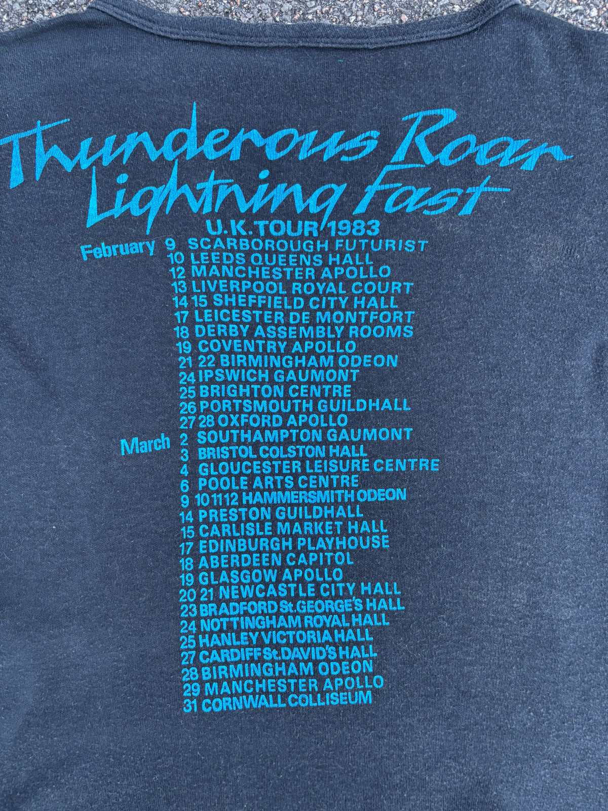 Vintage 1983 Thin Lizzy Thunder and Lightning Tour T-Shirt