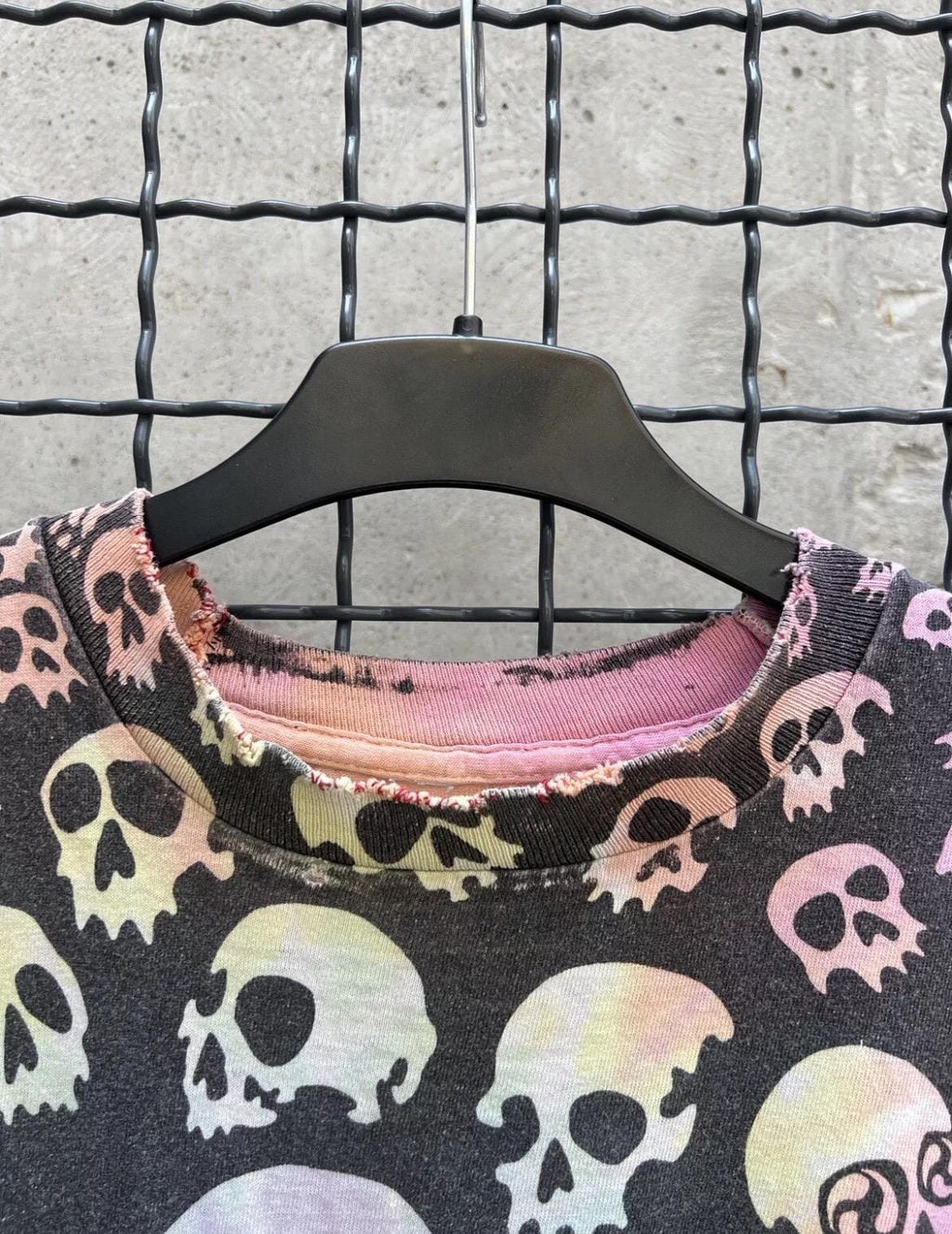 Vintage 1992 Liquid Blue Skull All Over Print Tshirt