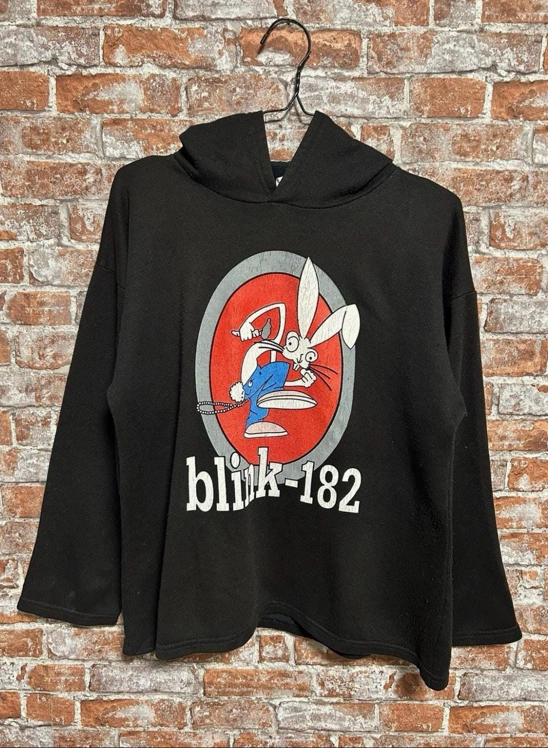 Vintage 1990s Blink-182 Loser Bunny Graphic Pullover Hoodie