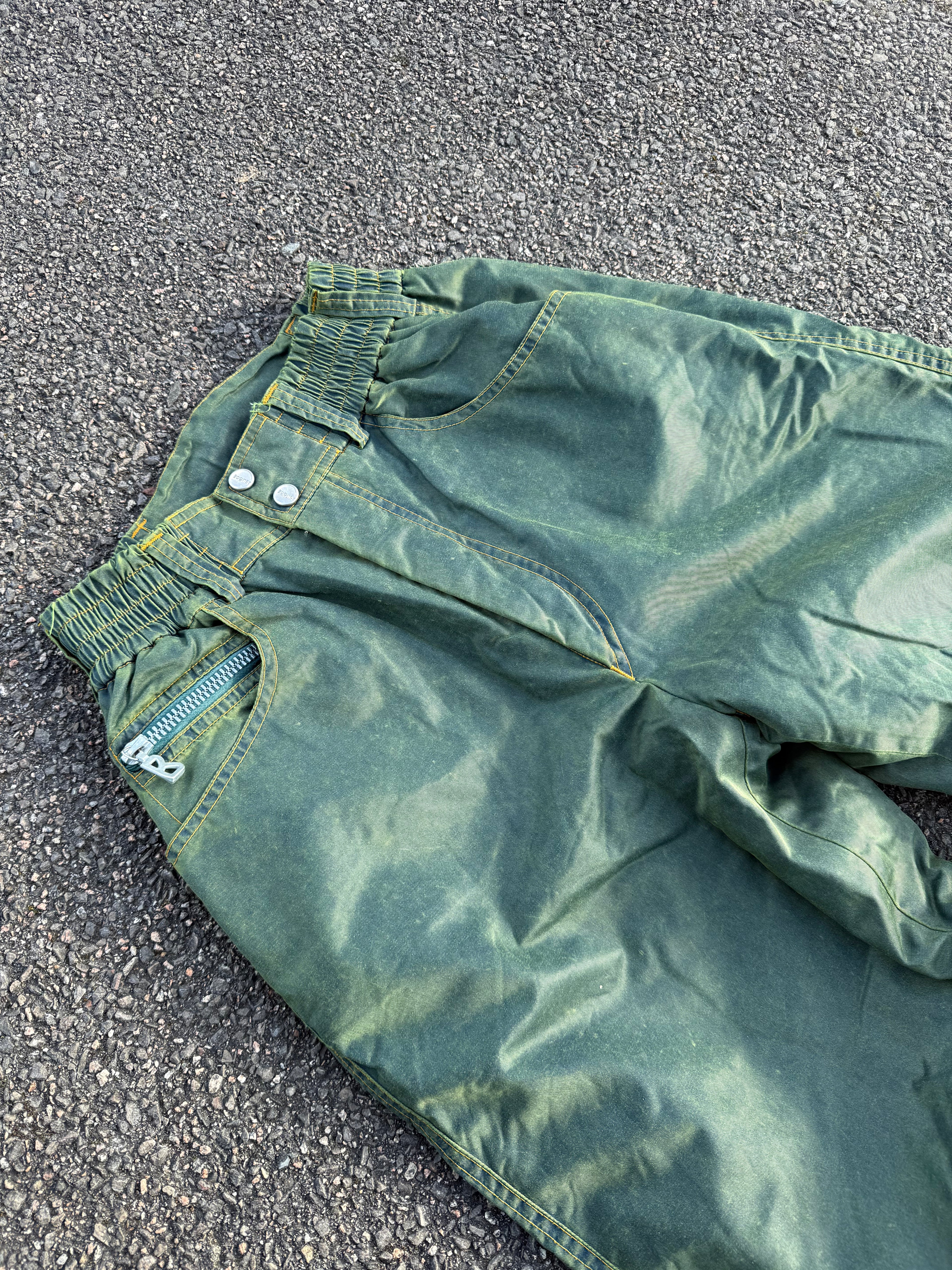 Bogner Vintage 90s Nylon Washed Embroidered Logo Ski Pants