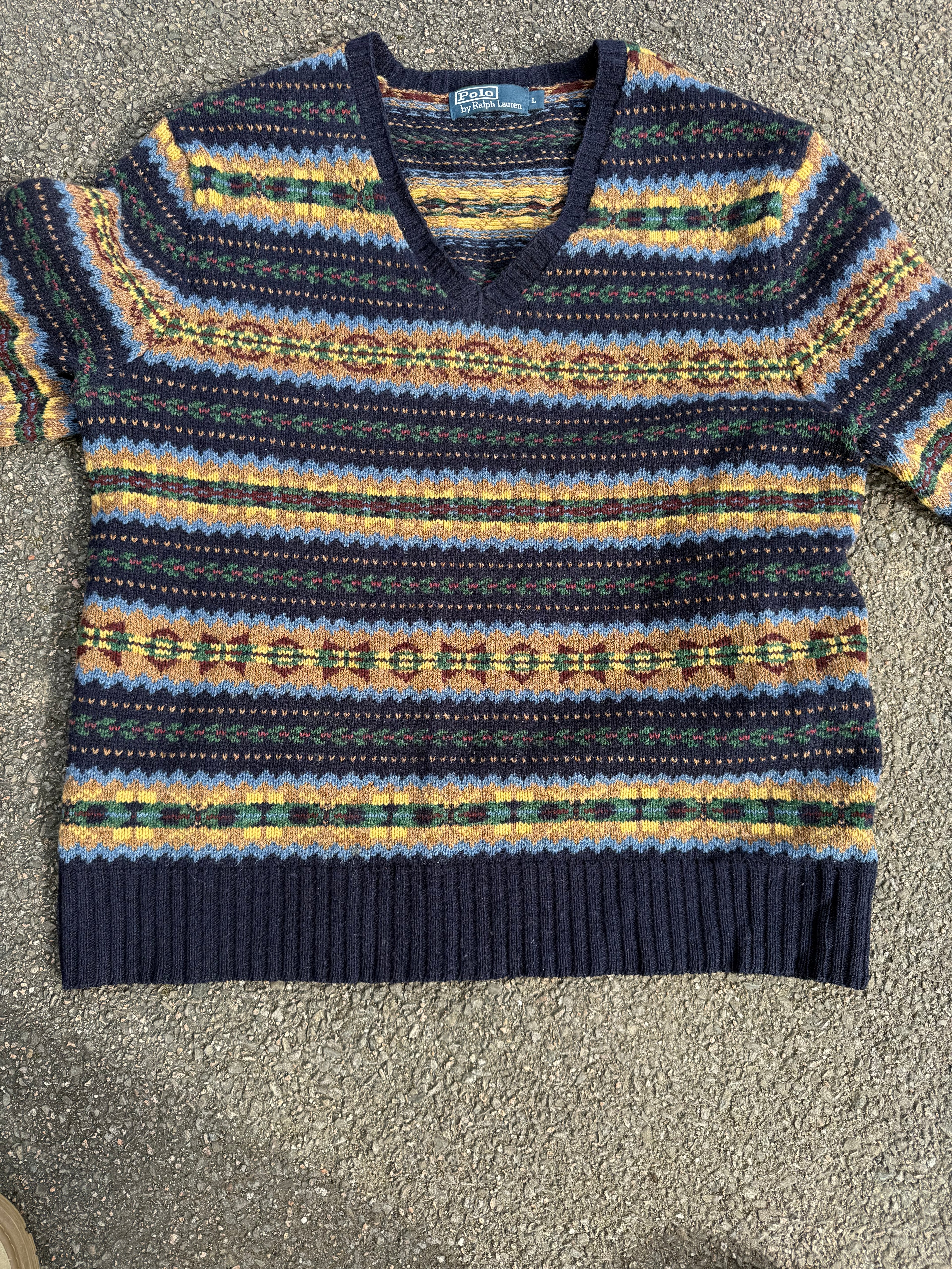 Polo Ralph Lauren Vintage 2000s V-Neck Wool Sweater