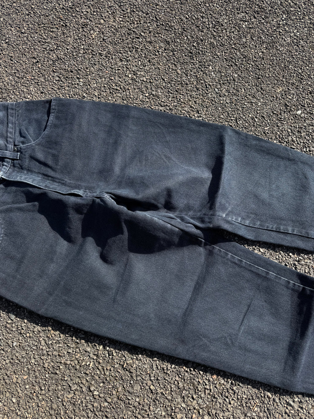 Moschino Vintage 90s Peace Faded Black Denim Jeans