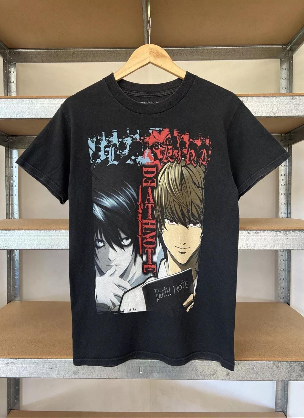 Vintage 2000s Death Note Light Yagami & L Anime T-Shirt