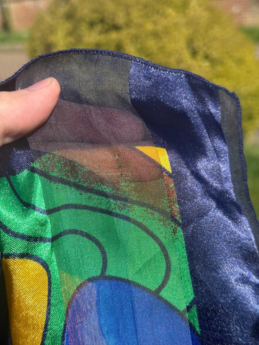 Pablo Picasso Vintage 2000s Abstract Art Satin Scarf
