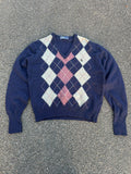 Polo Ralph Lauren Vintage 80s Made in USA Wool V Neck Sweater
