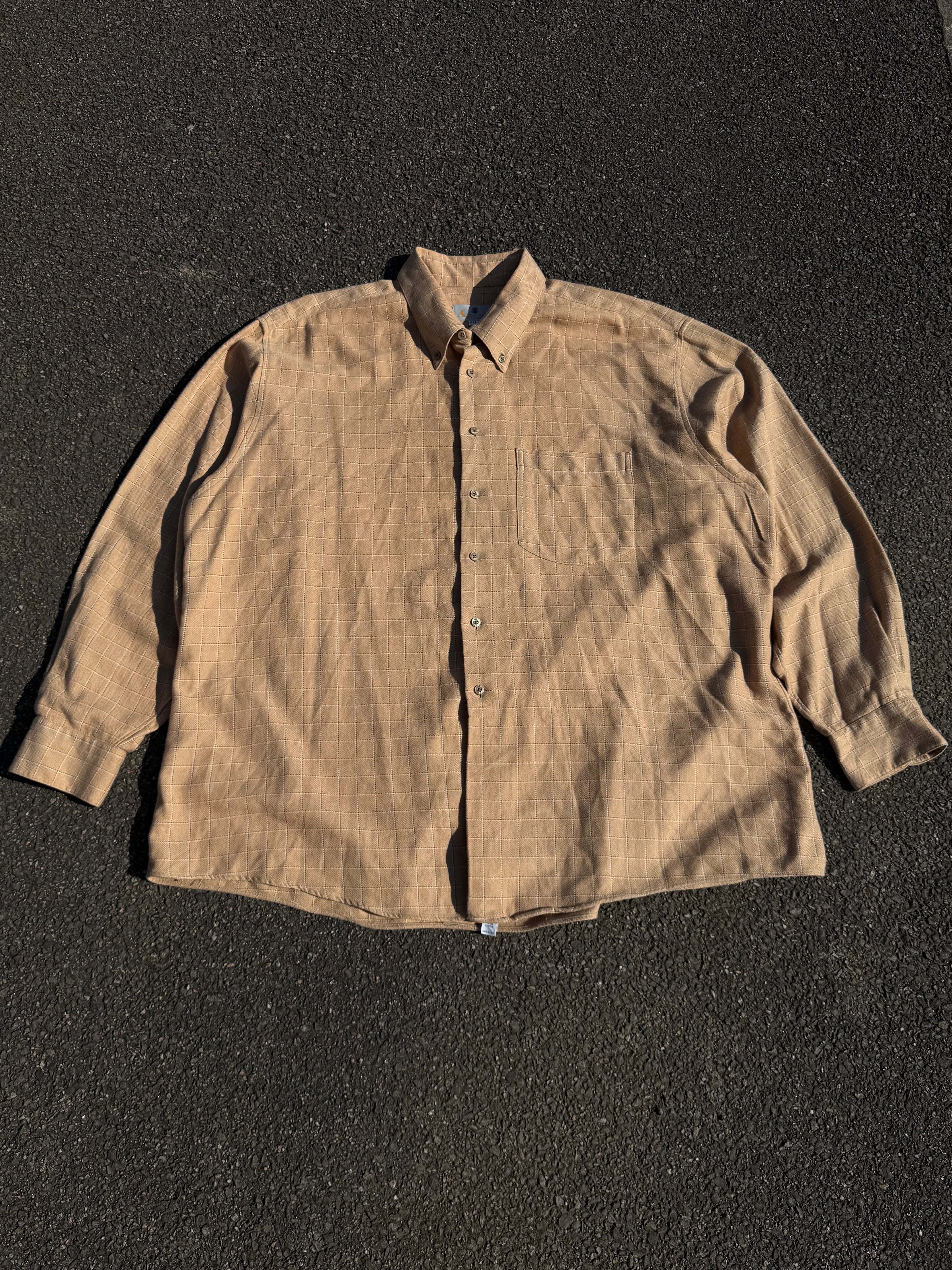 Aquascutum Vintage 90s Made in USA Check Long Sleeve Button up Shirt