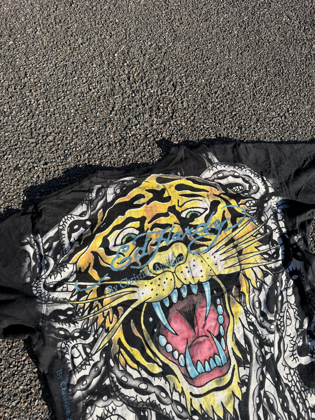 Vintage 2000s Ed Hardy by Christian Audigier Tiger Snake T-shirt