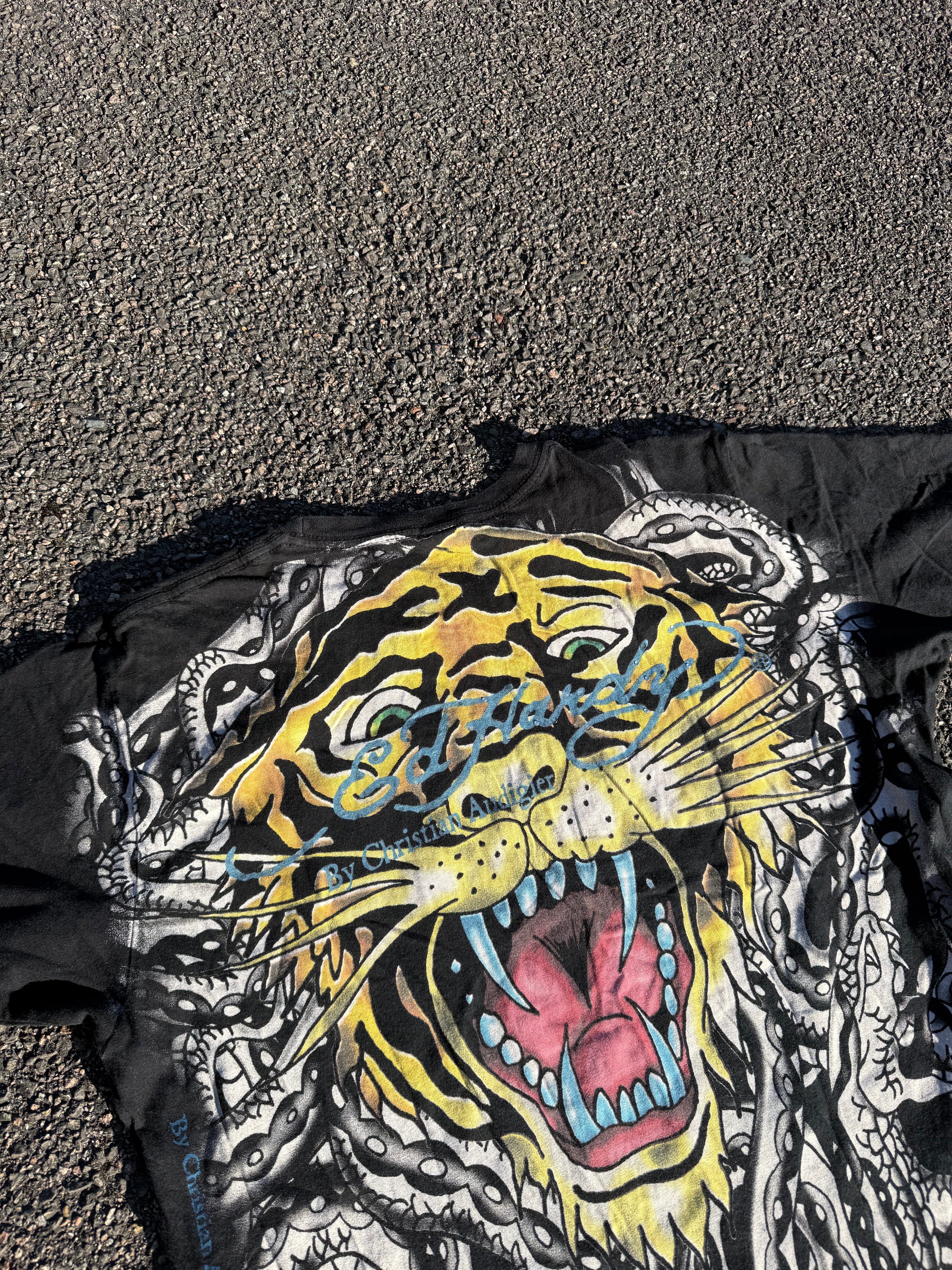 Vintage 2000s Ed Hardy by Christian Audigier Tiger Snake T-shirt