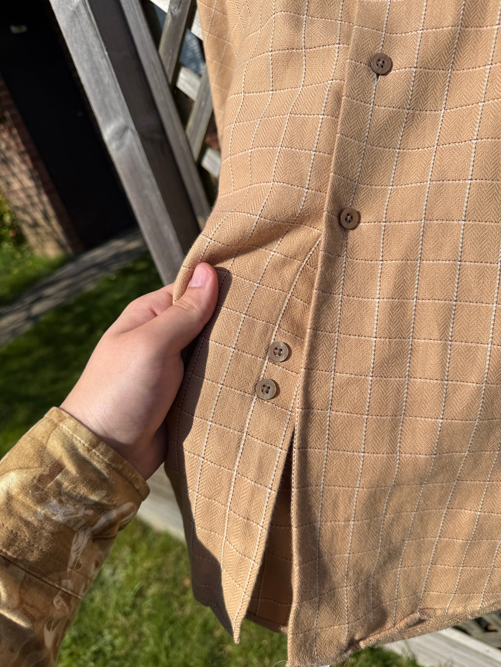 Aquascutum Vintage 90s Made in USA Check Long Sleeve Button up Shirt