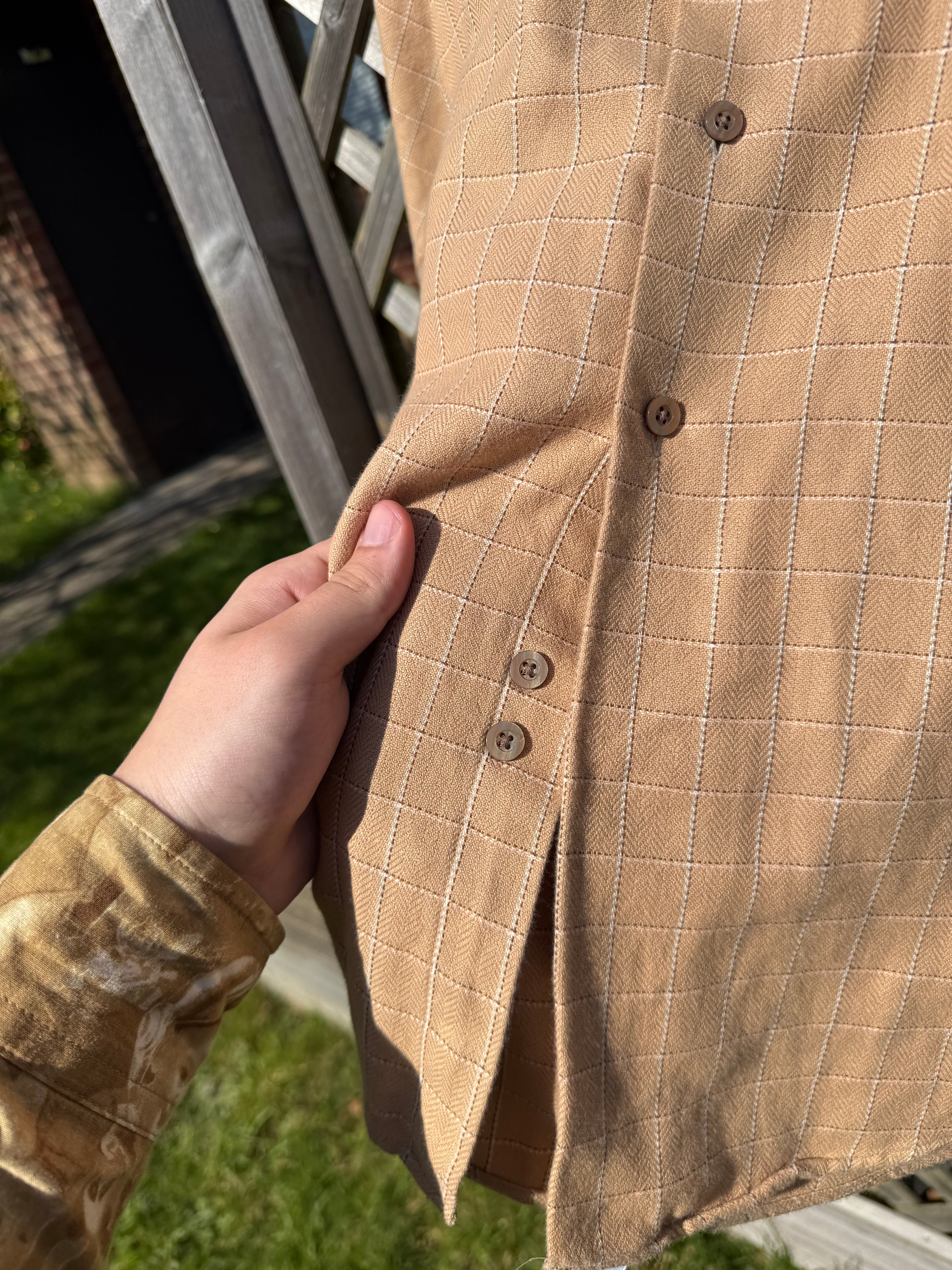 Aquascutum Vintage 90s Made in USA Check Long Sleeve Button up Shirt