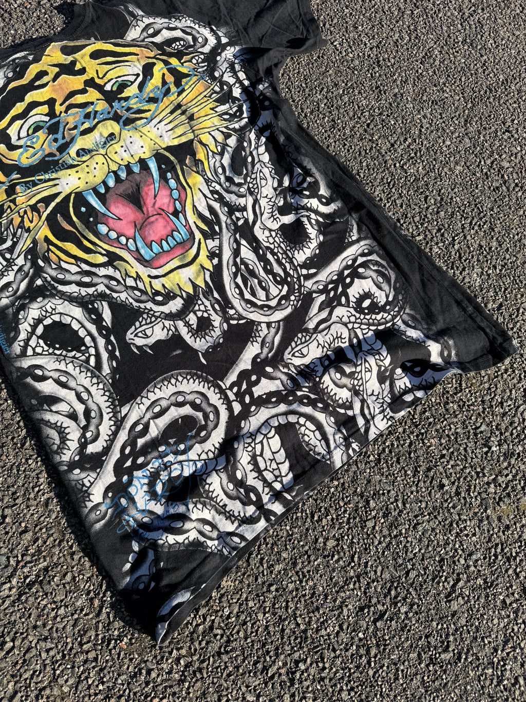 Vintage 2000s Ed Hardy by Christian Audigier Tiger Snake T-shirt