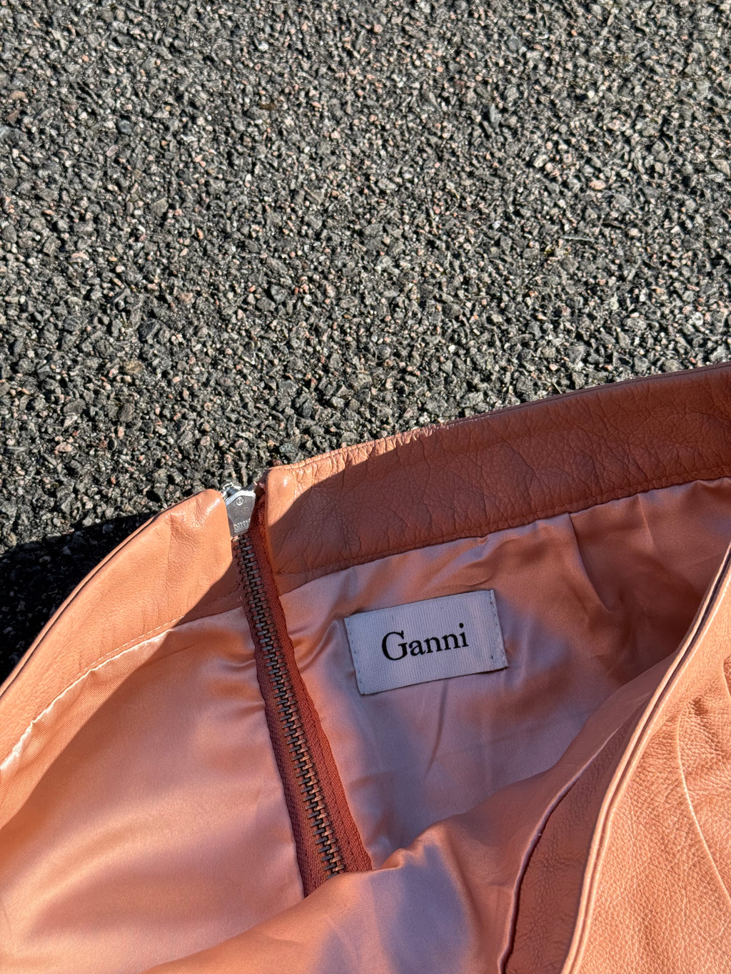 Ganni Angela Leather Skirt