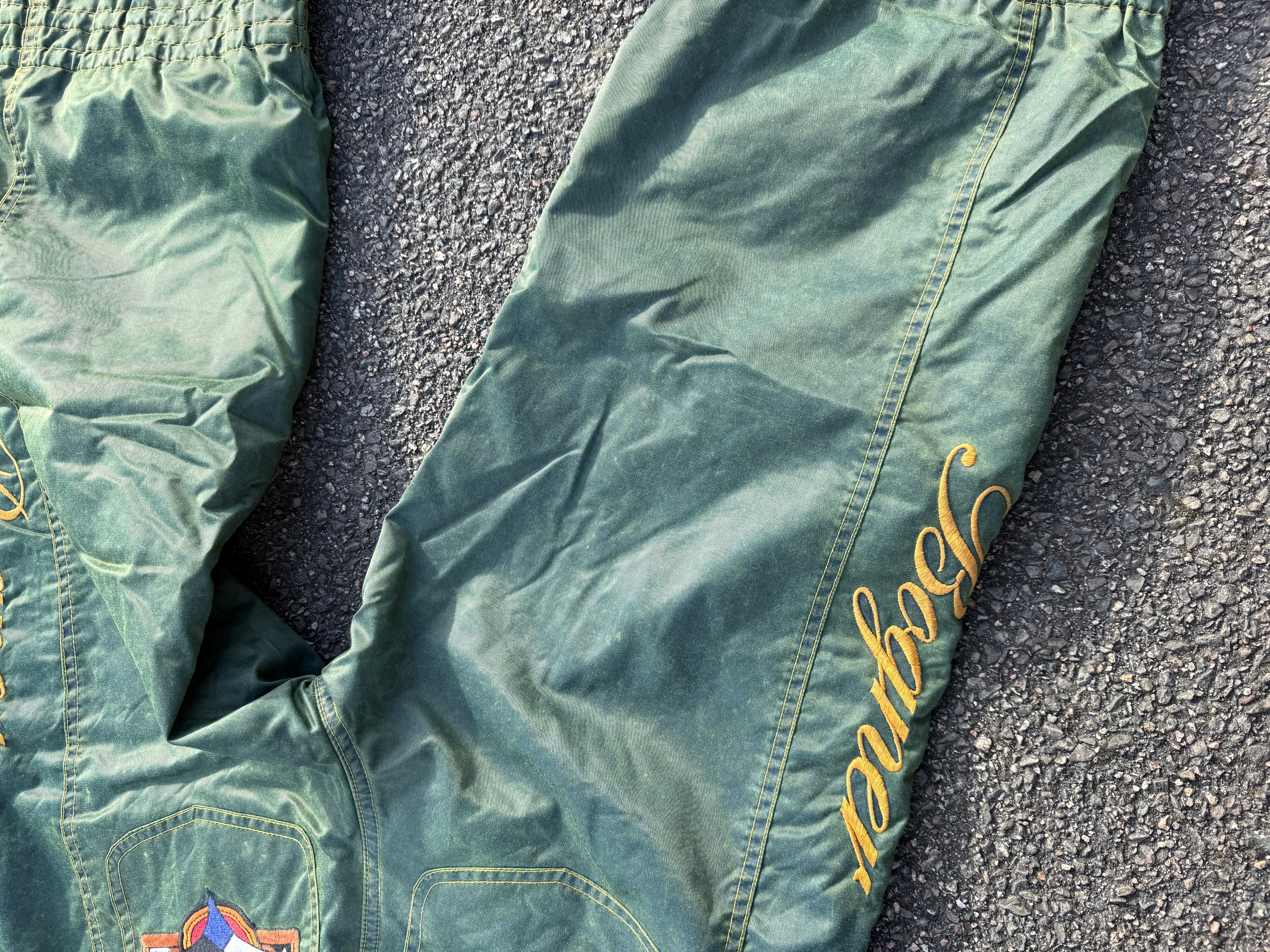 Bogner Vintage 90s Nylon Washed Embroidered Logo Ski Pants