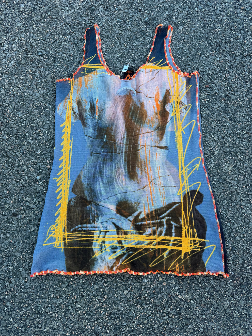 Jean Paul Gaultier Vintage S/S 1999 Archival Venus De Milo Statue Mesh Tank Top