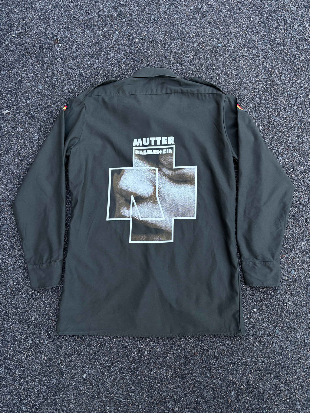 Vintage 2001 Rammstein Mutter Bundeswehr Military Shirt