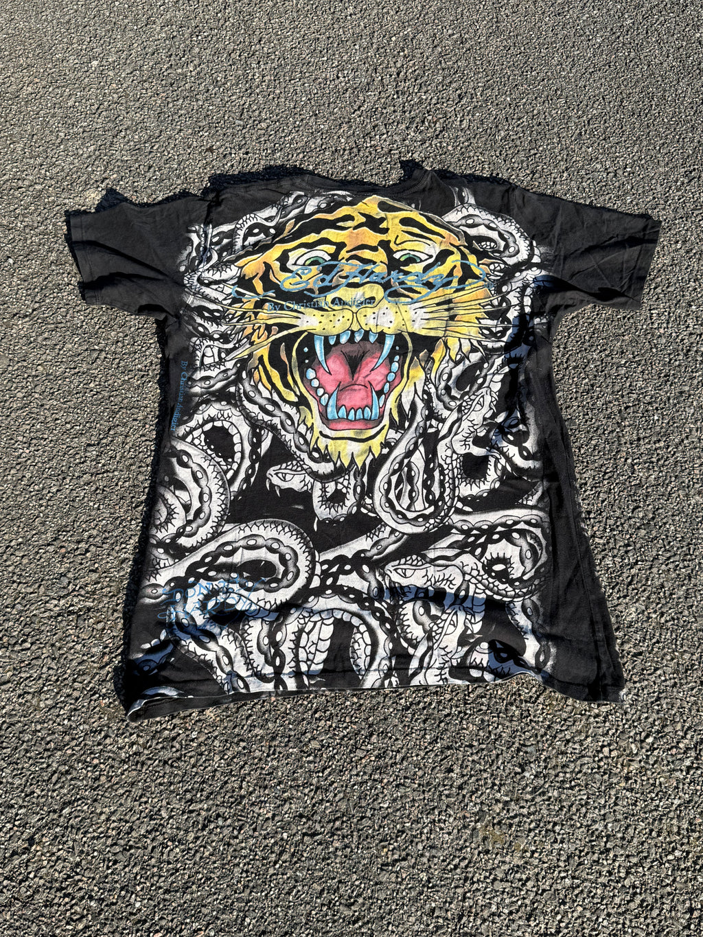 Vintage 2000s Ed Hardy by Christian Audigier Tiger Snake T-shirt