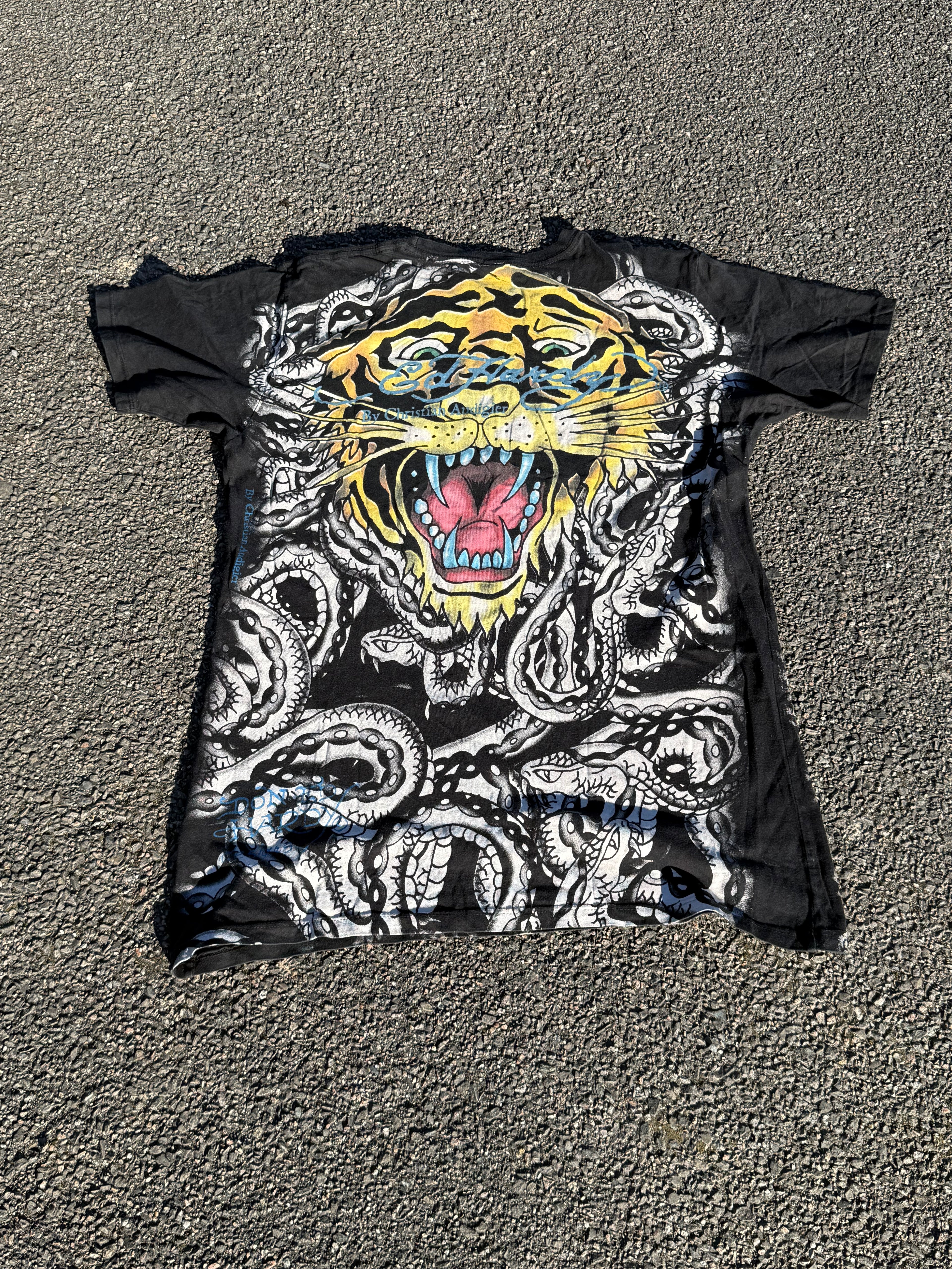 Vintage 2000s Ed Hardy by Christian Audigier Tiger Snake T-shirt