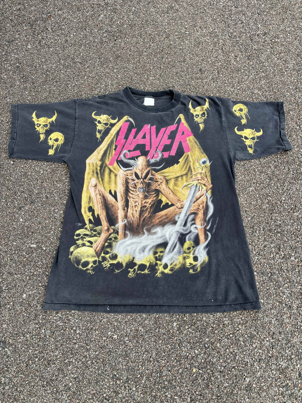 Vintage 1994 Slayer All Over Print Band T-Shirt
