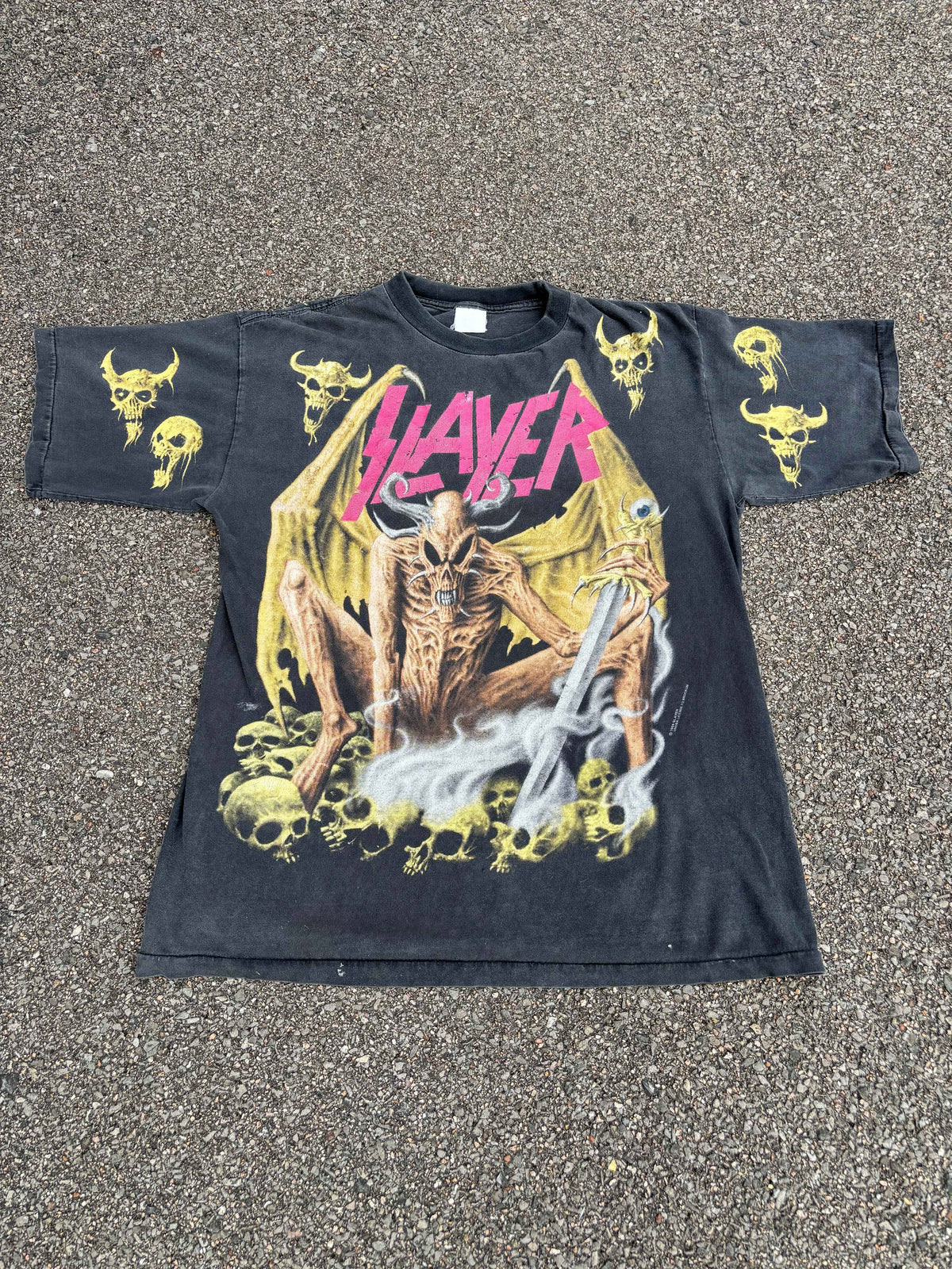 Vintage 1994 Slayer All Over Print Band T-Shirt