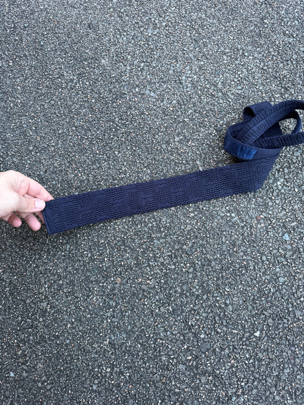 Vintage 90s Lanvin Wool Knitted Tie made in England