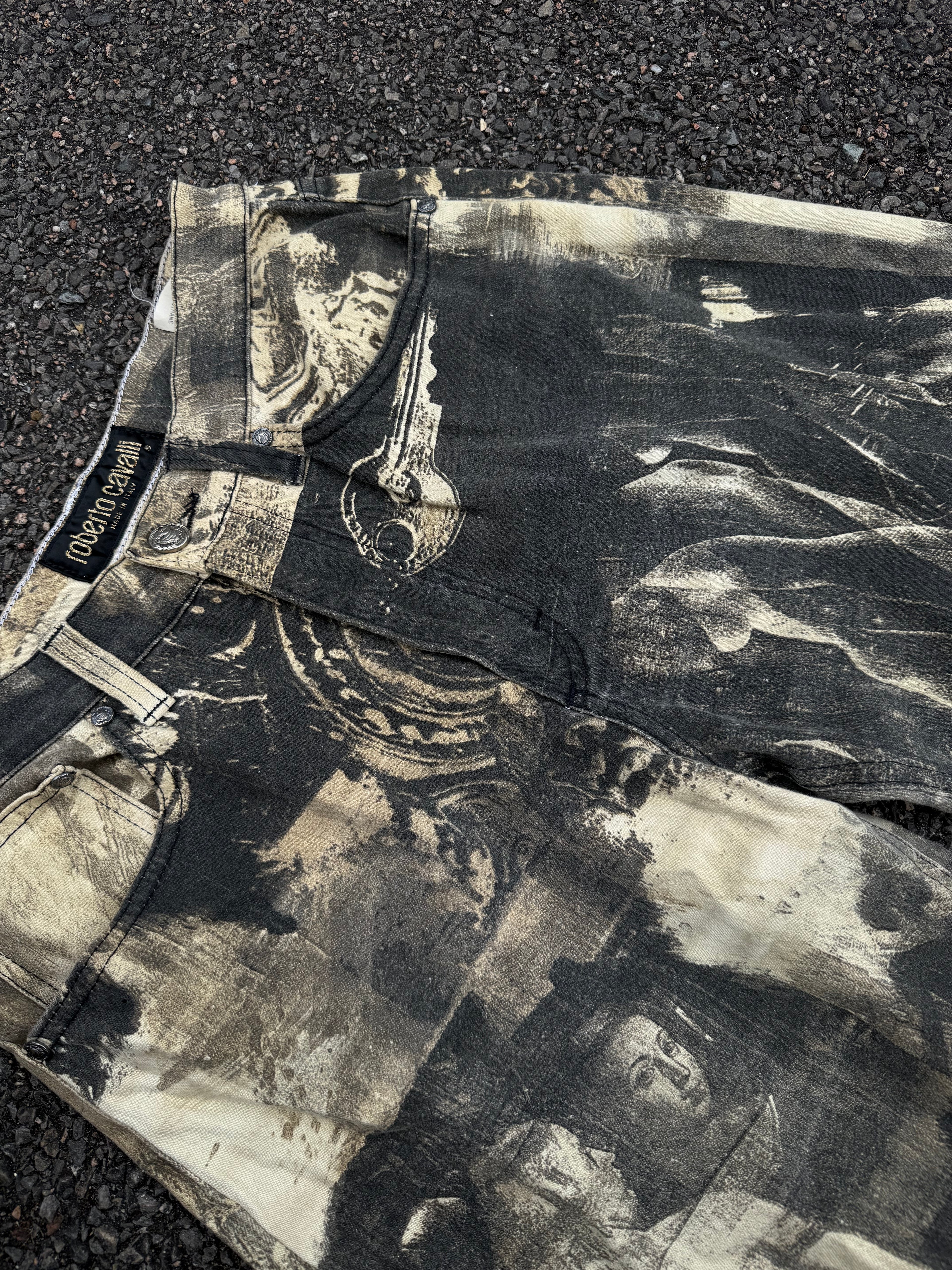Roberto Cavalli F/W 1994 Renaissance Vintage Printed Pants