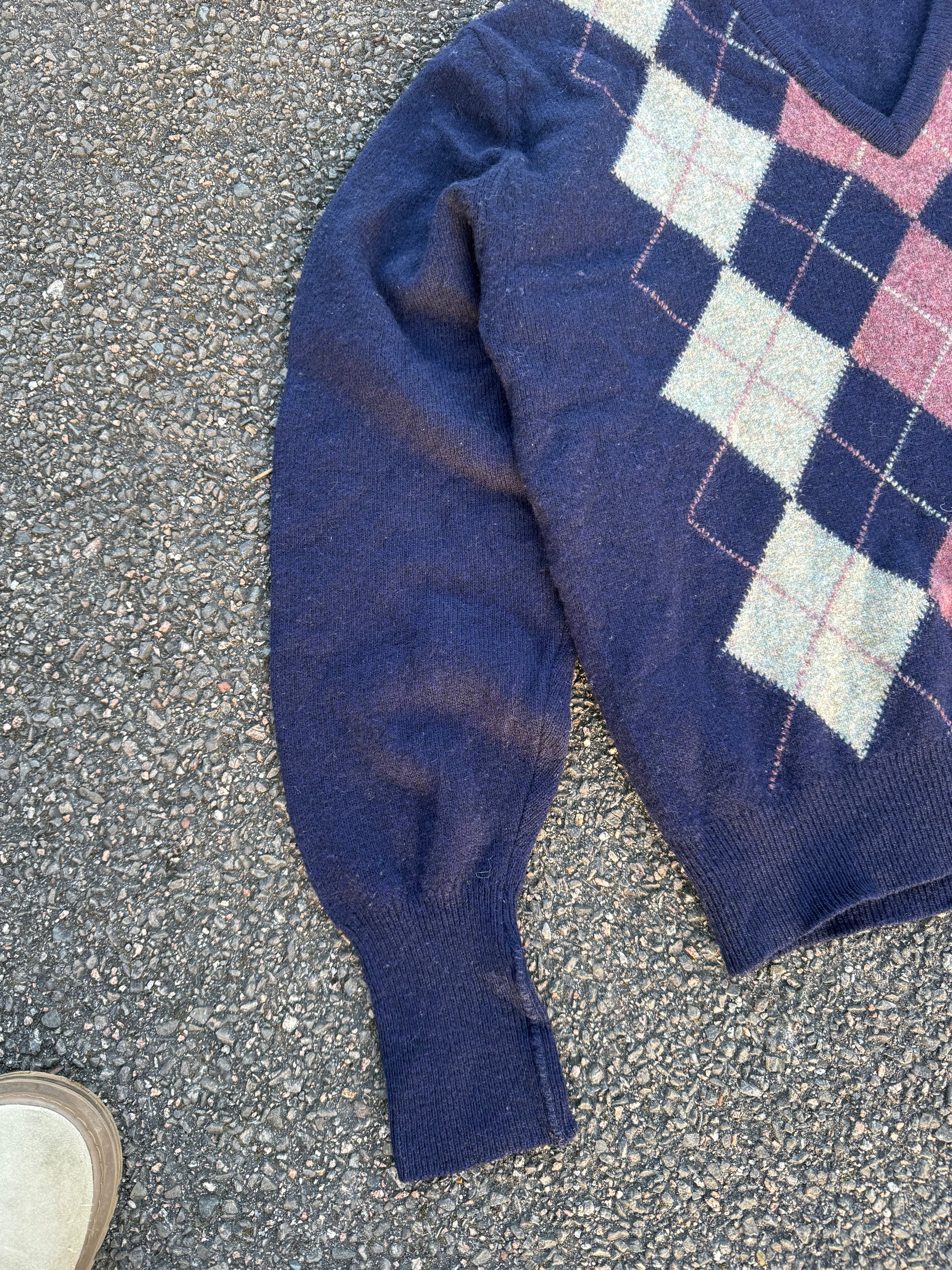 Polo Ralph Lauren Vintage 80s Made in USA Wool V Neck Sweater