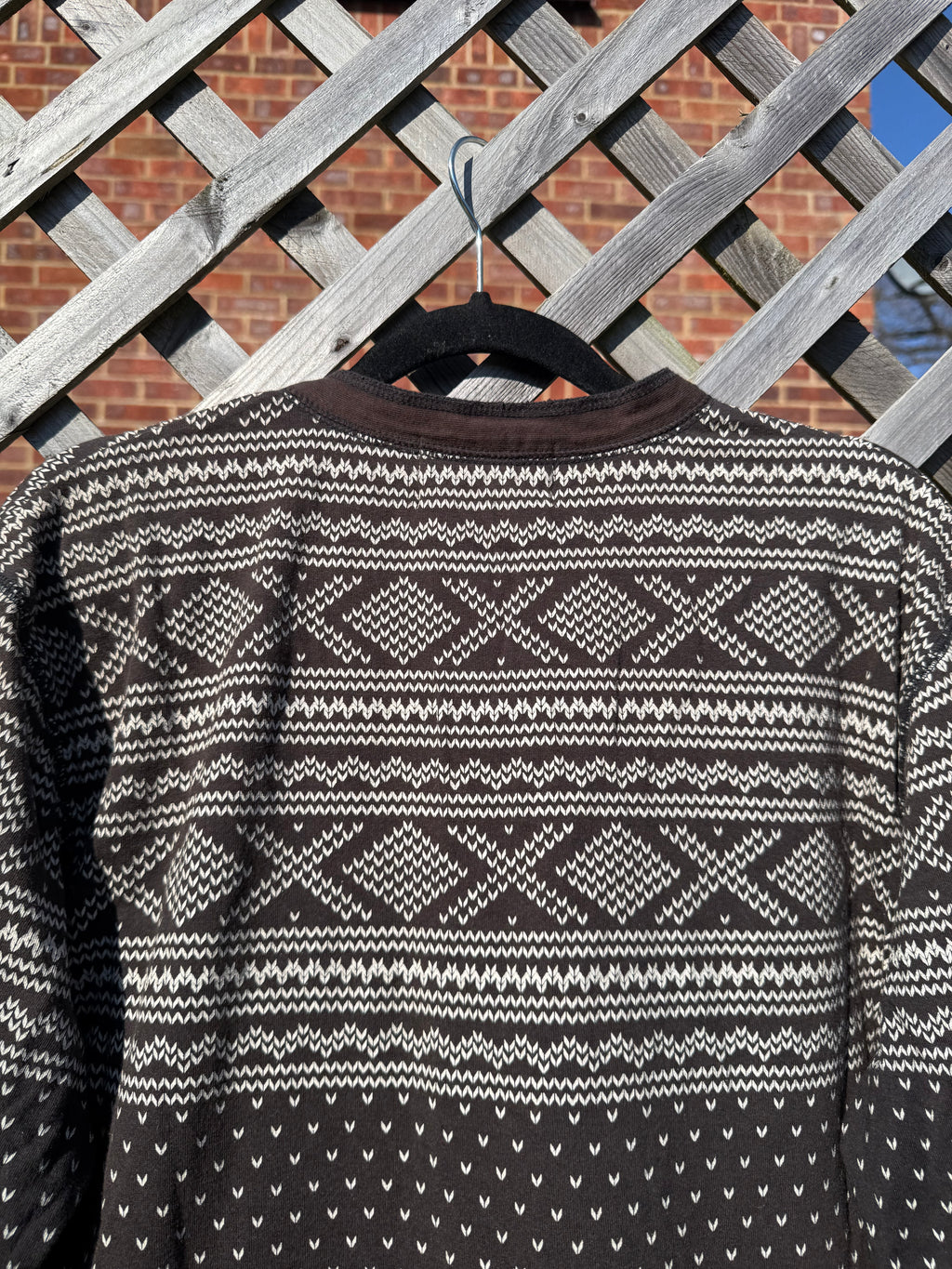 RRL Ralph Lauren Double RL Western Henley Long Sleeve Sweater