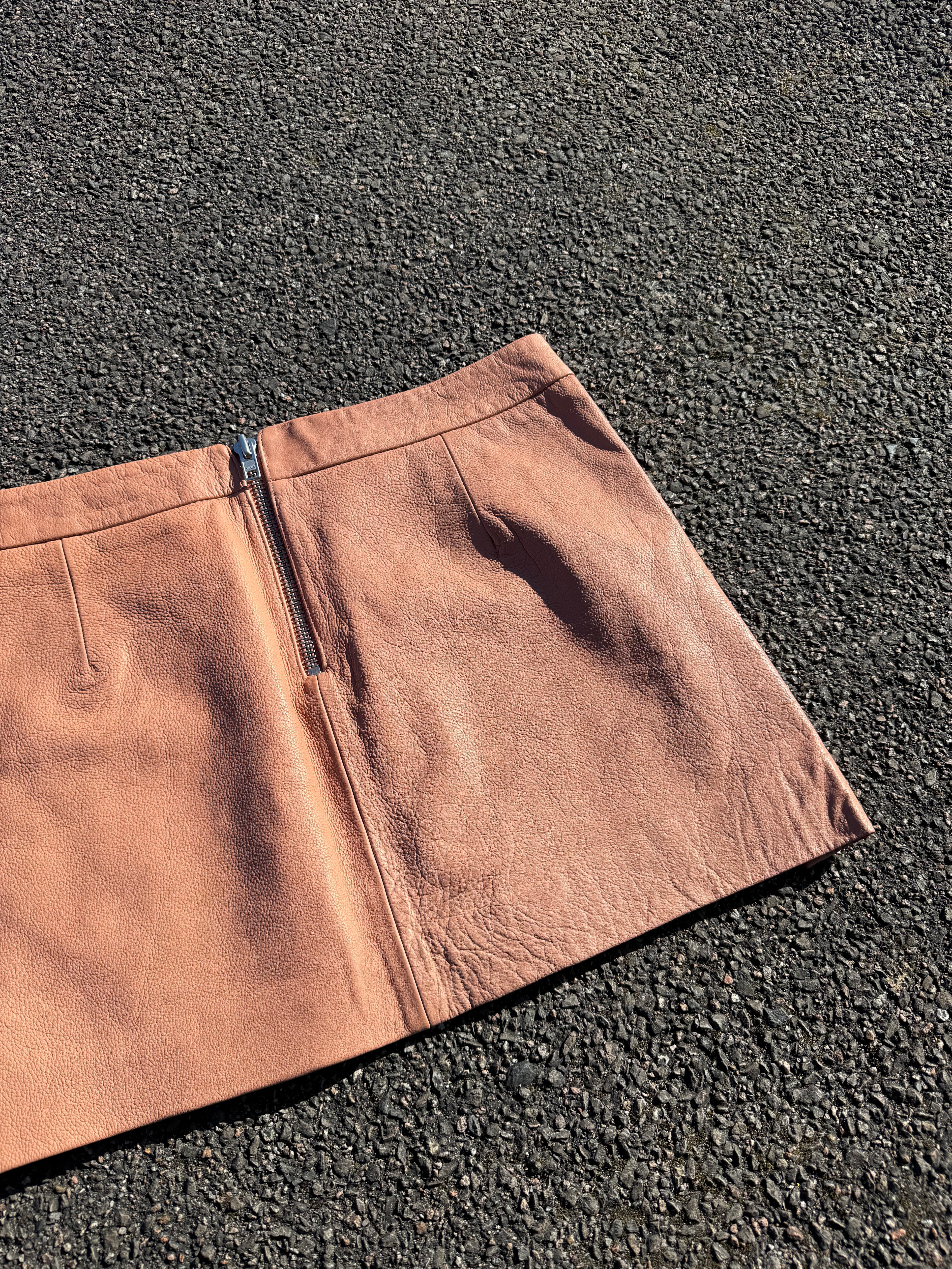 Ganni Angela Leather Skirt