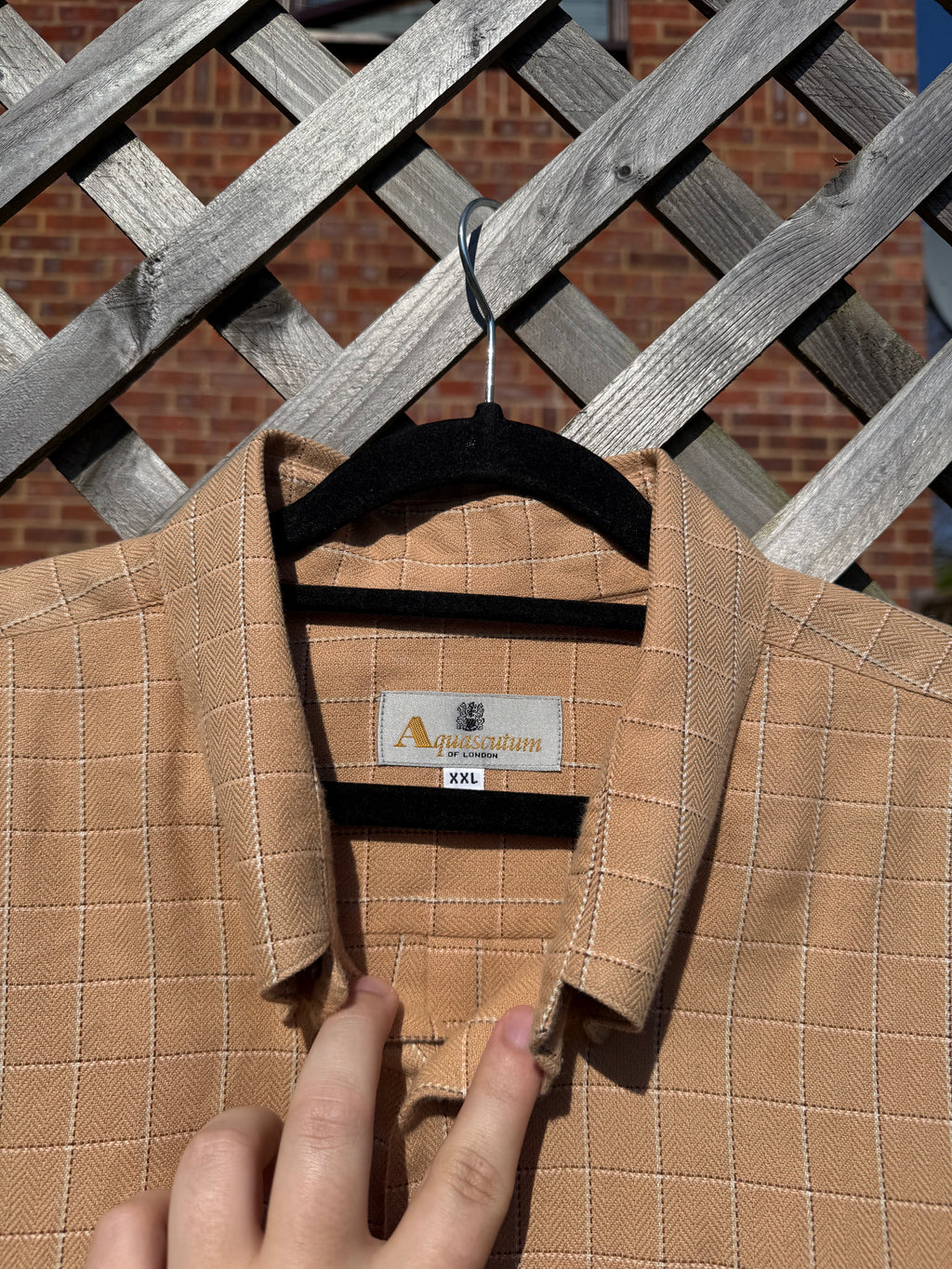 Aquascutum Vintage 90s Made in USA Check Long Sleeve Button up Shirt