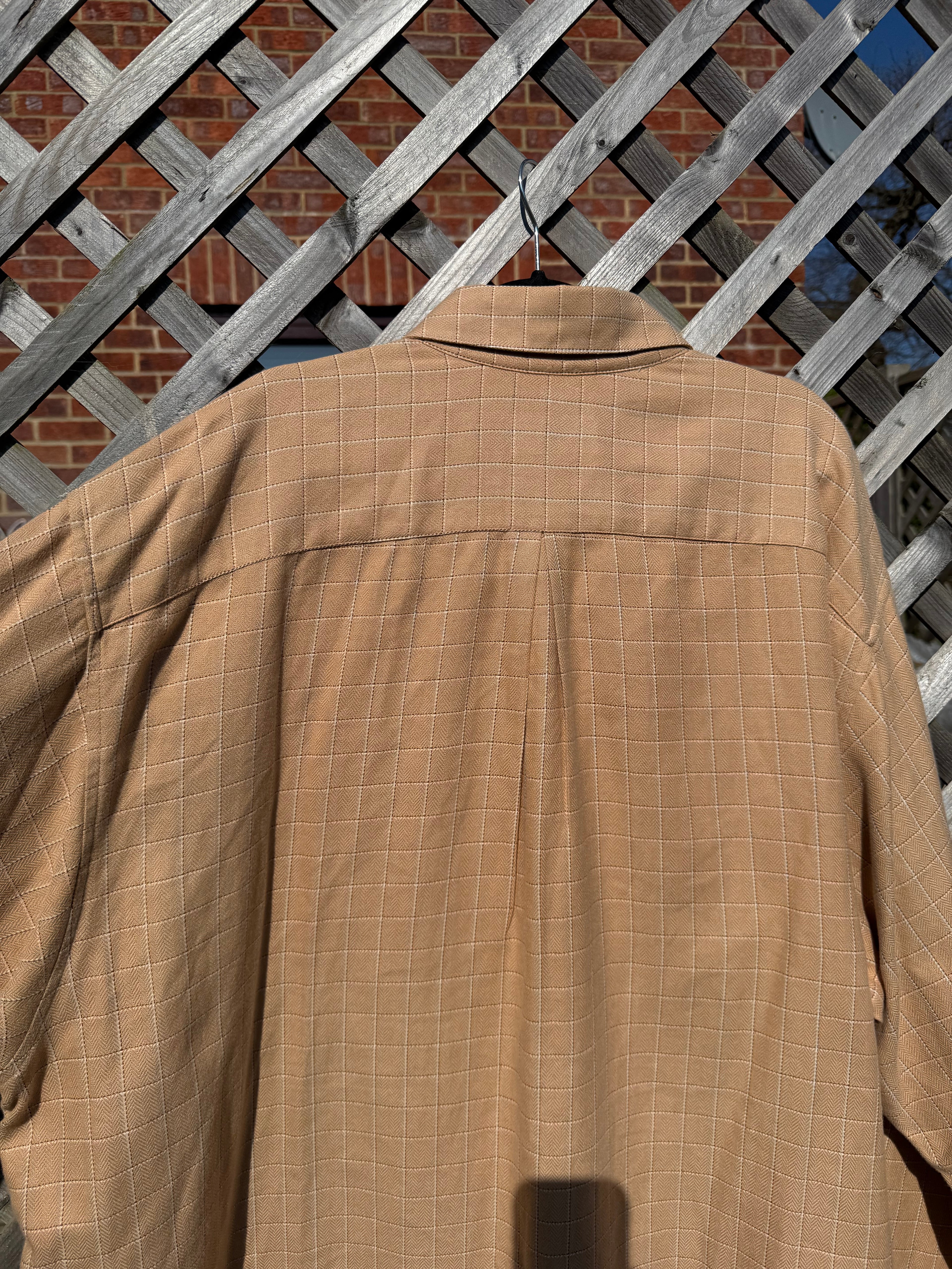 Aquascutum Vintage 90s Made in USA Check Long Sleeve Button up Shirt